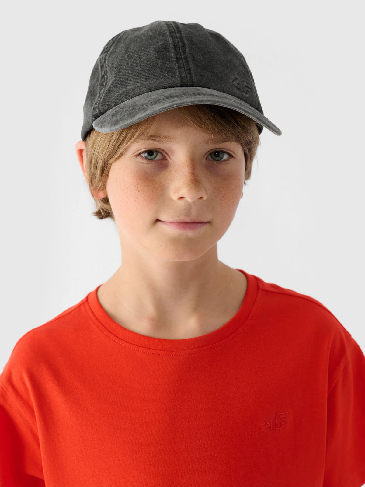 T-shirt gładki chłopięcy - szary