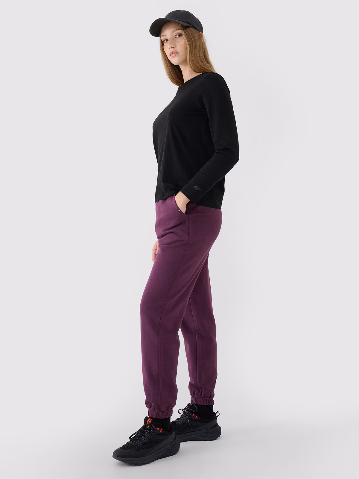 Spodnie dresowe joggery damskie - szare