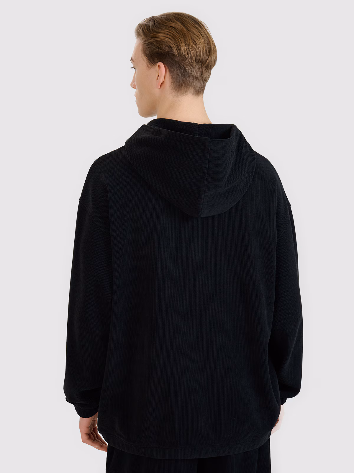 Bluza dresowa nierozpinana z kapturem męska - szara