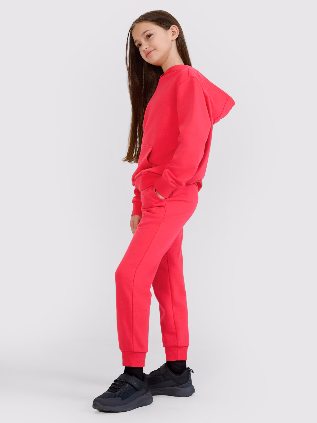 Spodnie dresowe joggery dziewczęce - różowe