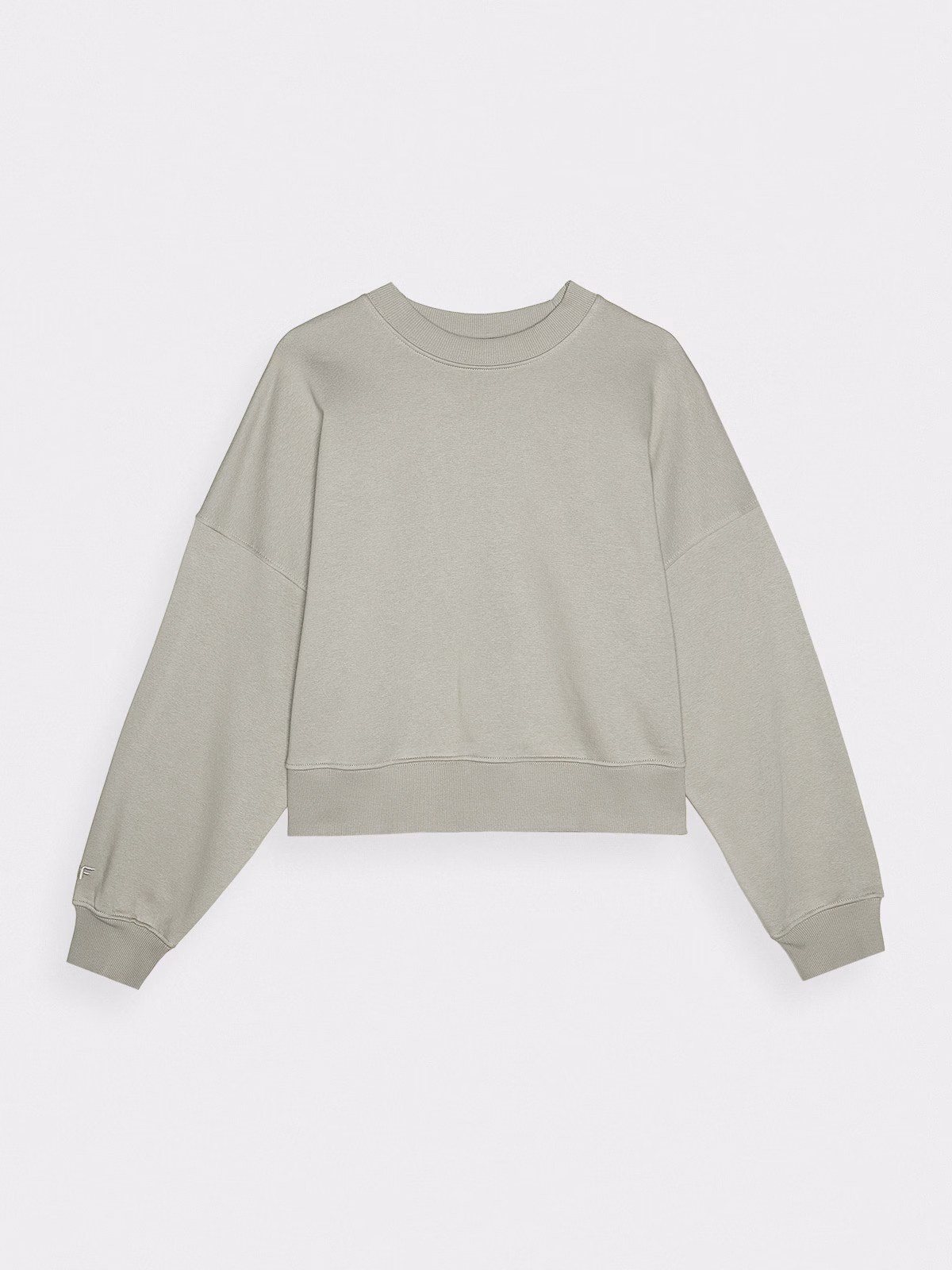 Bluza dresowa oversize nierozpinana bez kaptura damska - brązowa