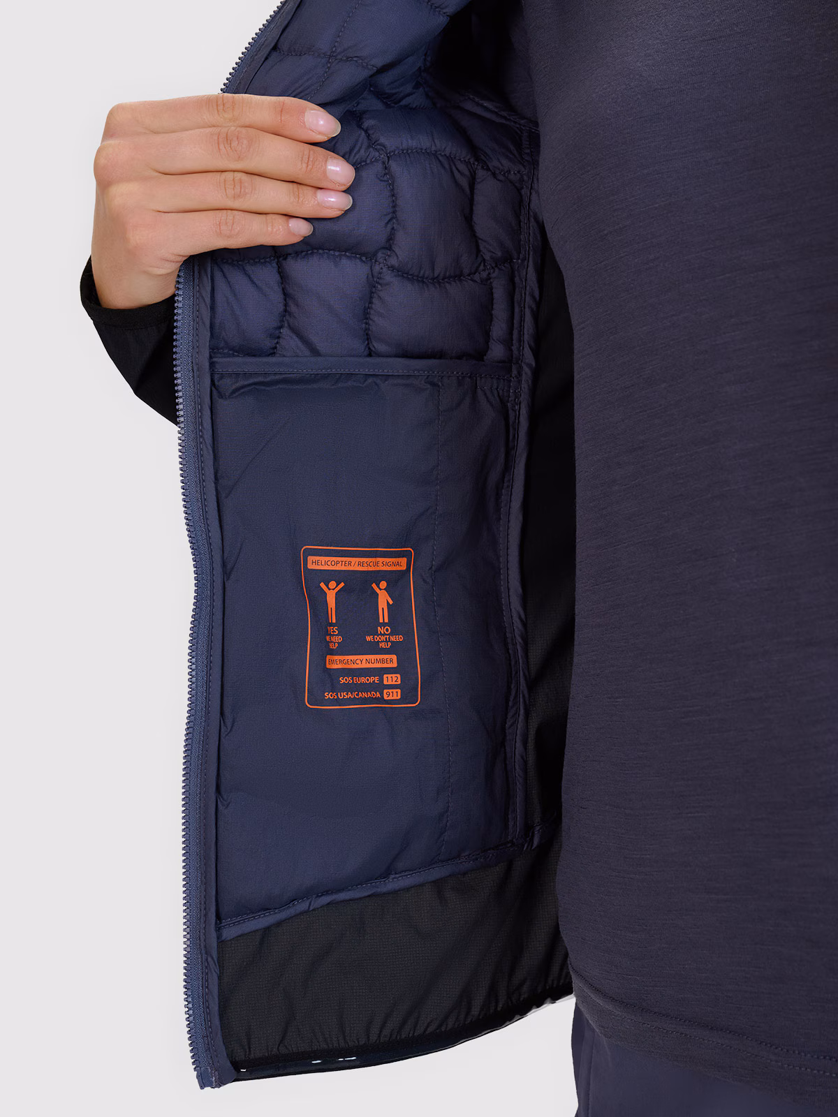 Kurtka puchowa trekkingowa z wypełnieniem Primaloft Black Insulation damska - szara