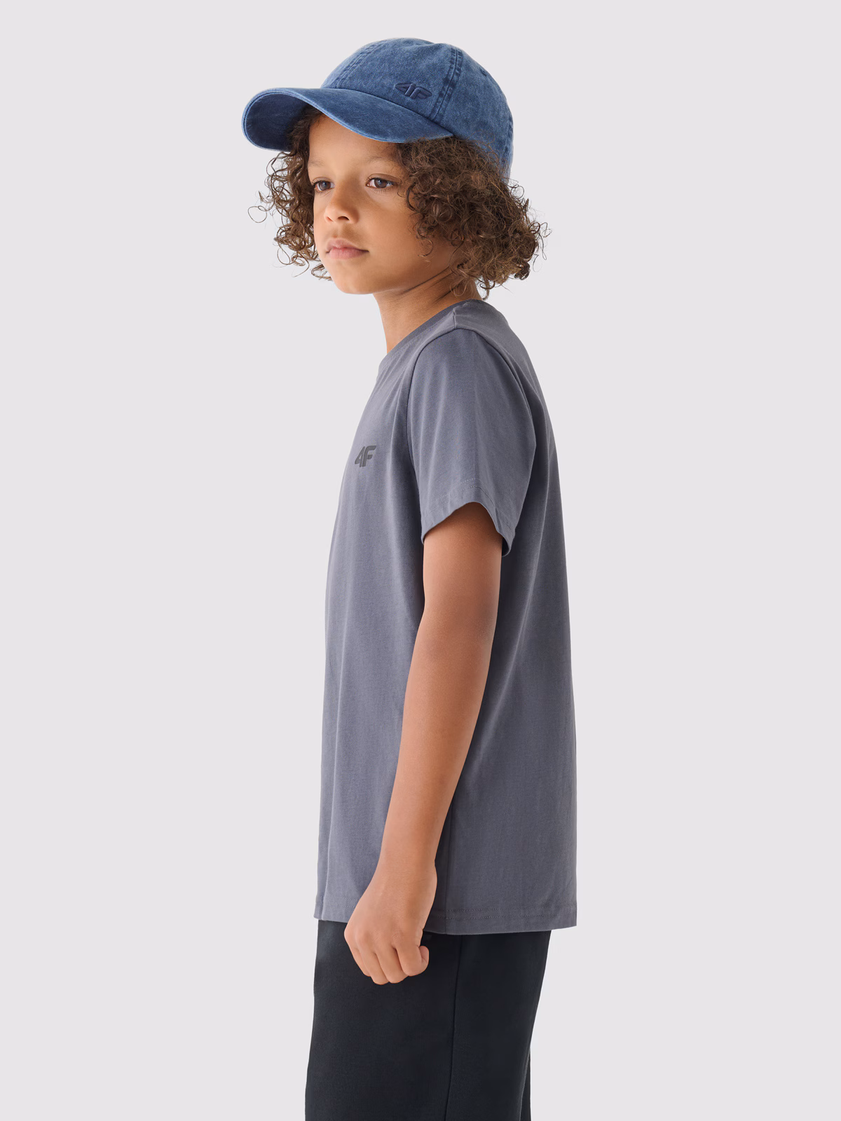 T-shirt gładki chłopięcy - granatowy