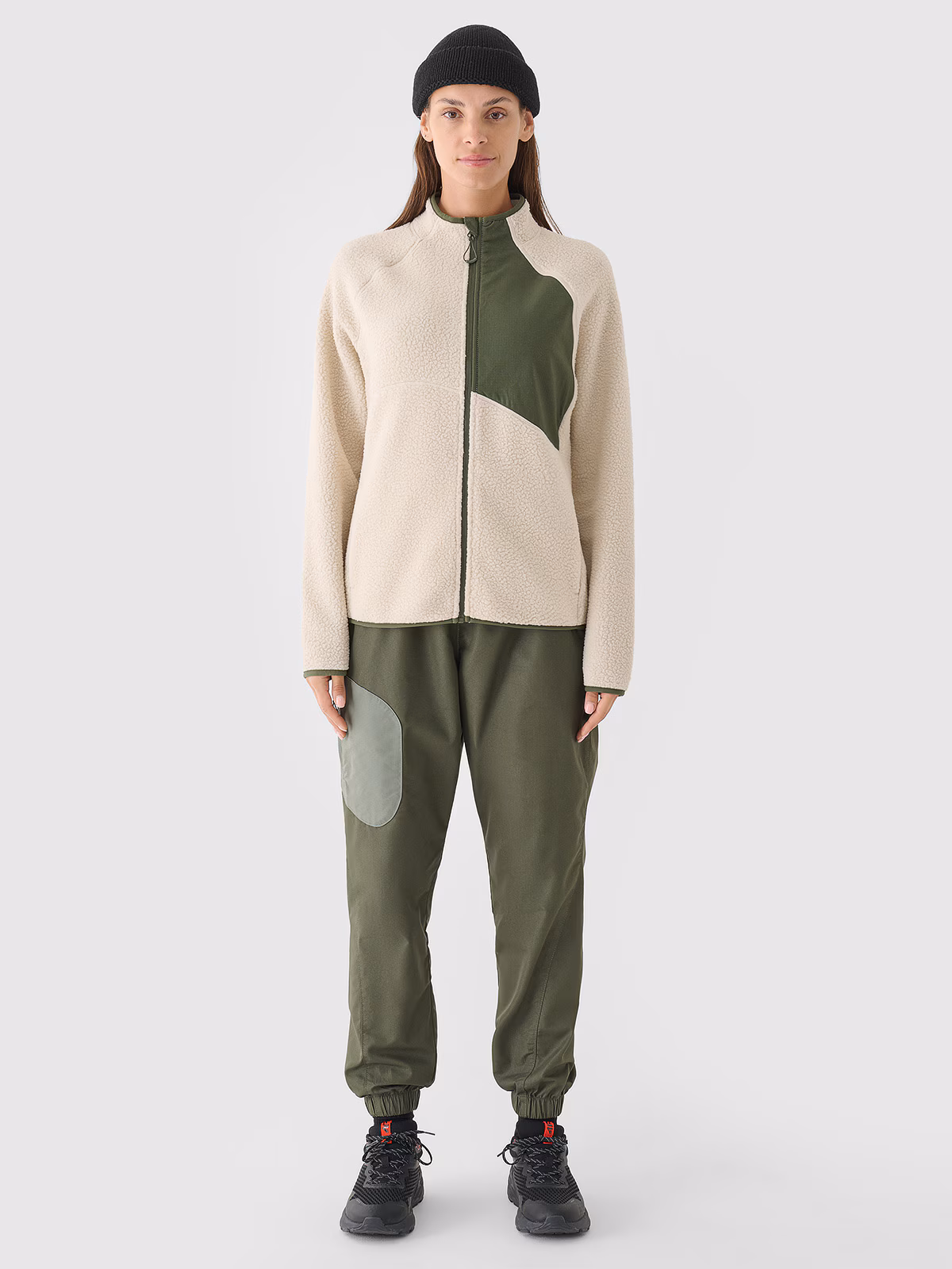 Polar sherpa ze stójką damski - czarny