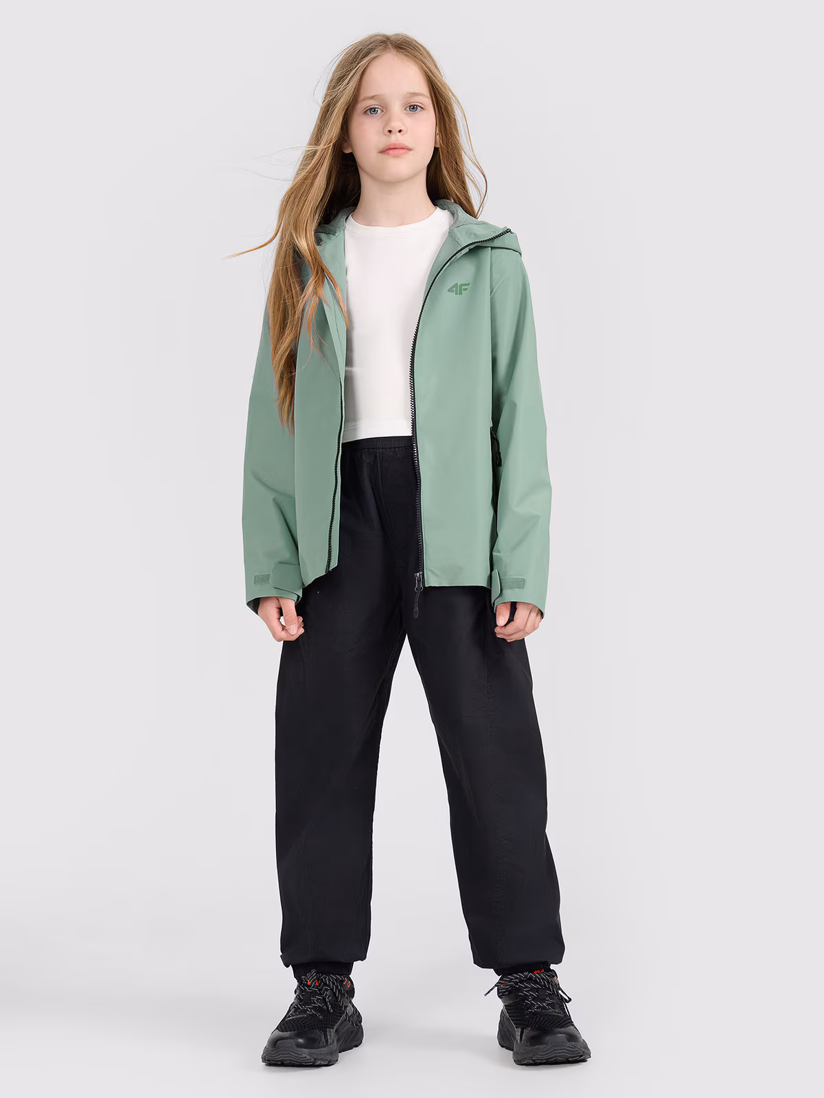 Kurtka przejściowa membrana 5000 dziecięca - czarna