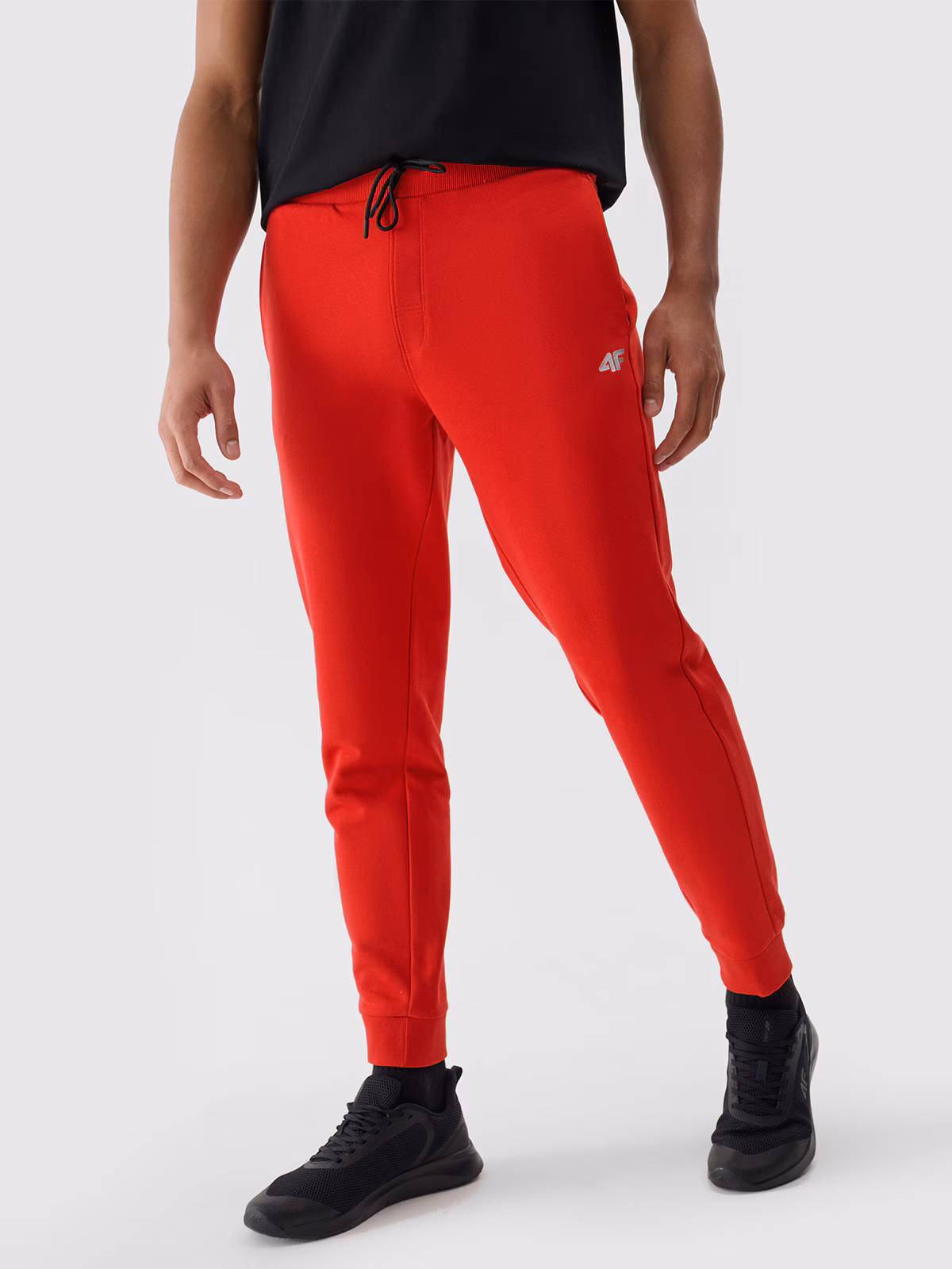 Spodnie dresowe joggery męskie - czerwone