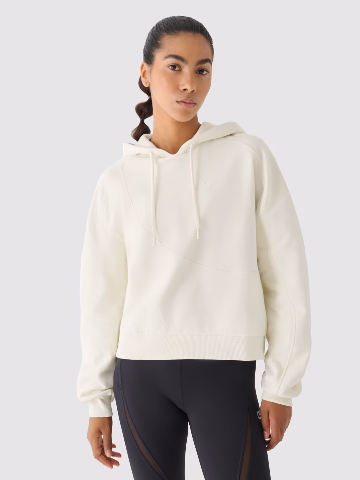 Bluza dresowa z kapturem damska 4F x Anna Lewandowska - beżowa