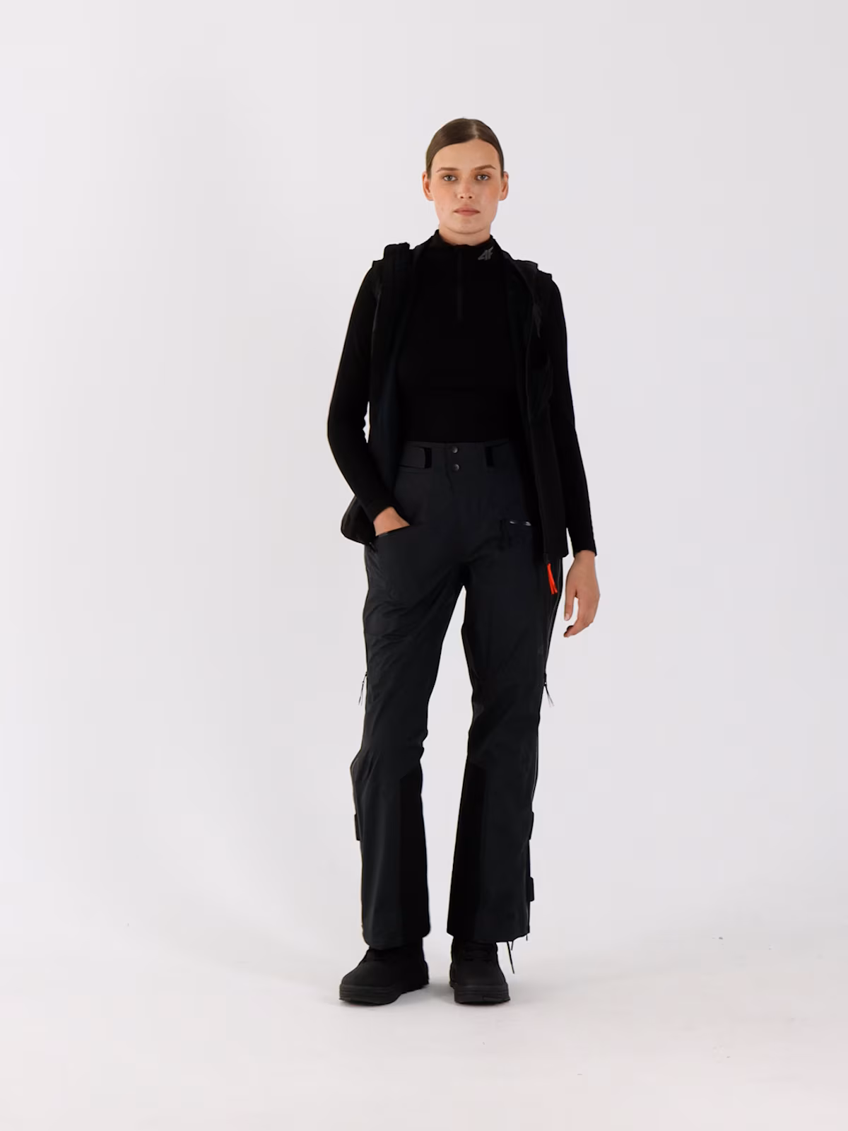 Spodnie skiturowe membrana 20000/40000 damskie - czarne