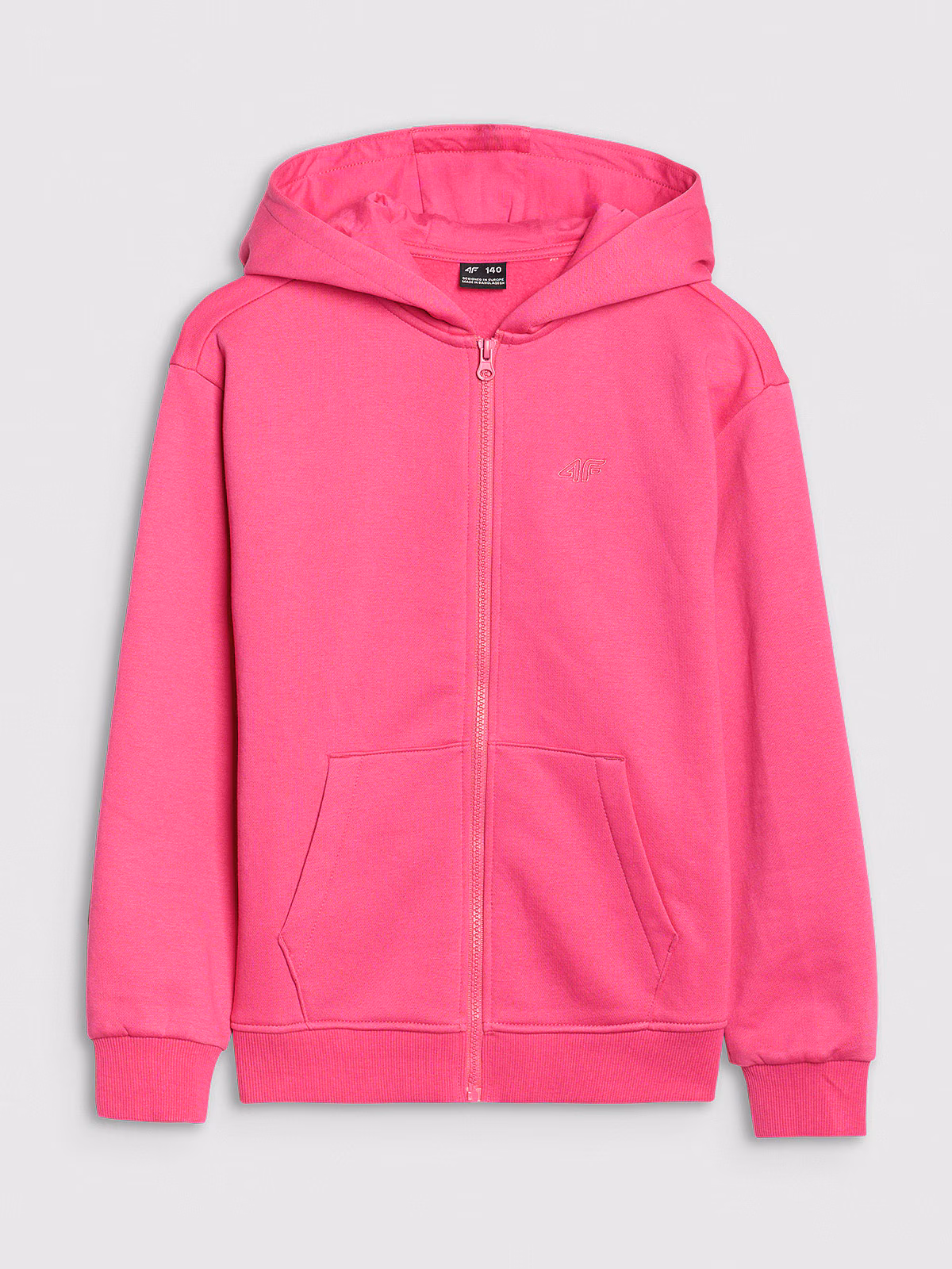 Bluza dresowa rozpinana z kapturem dziewczęca - fioletowa