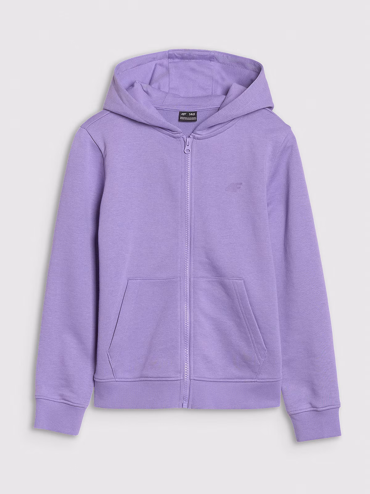 Bluza dresowa rozpinana z kapturem dziewczęca - fioletowa
