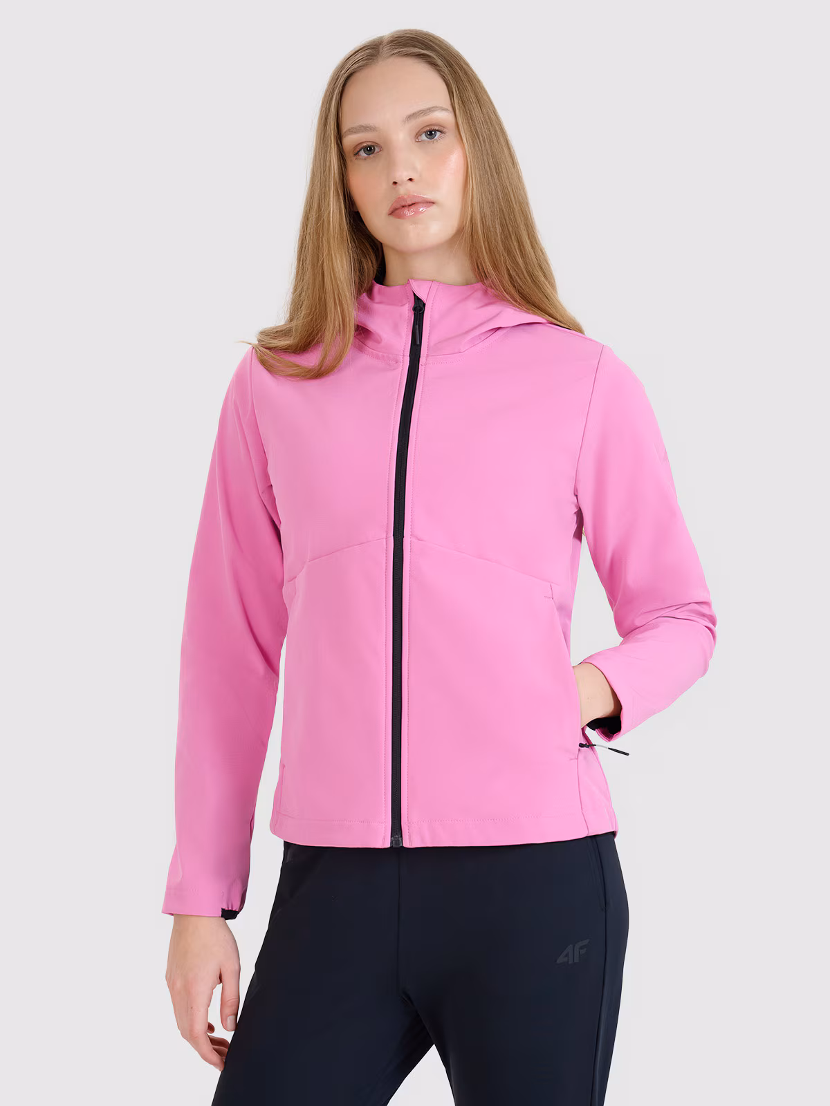 Kurtka softshell wiatroodporna membrana 5000 damska - różowa