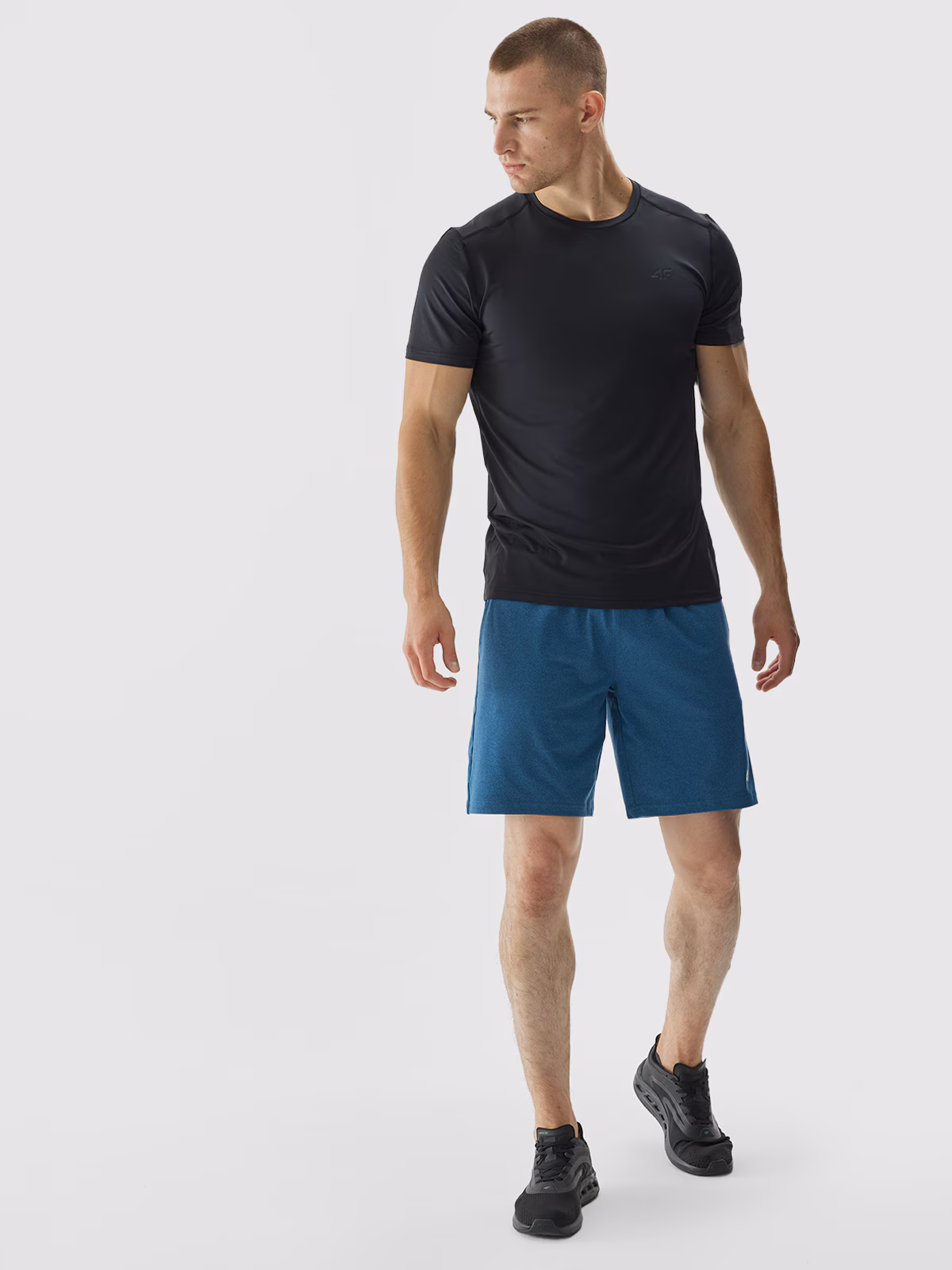 Spodenki treningowe regular szybkoschnące męskie - turkusowe