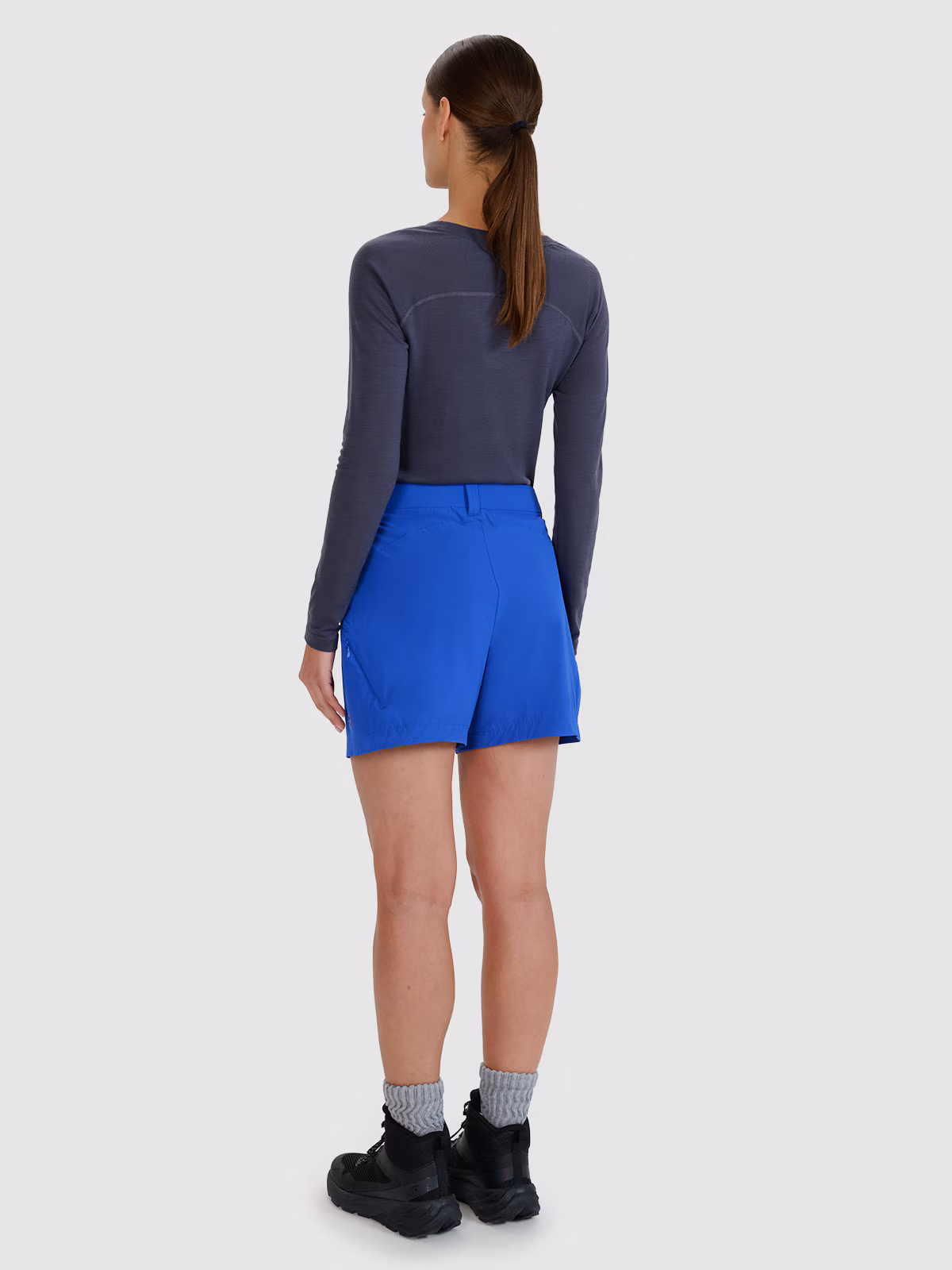 Spodenki trekkingowe szybkoschnące damskie - niebieskie