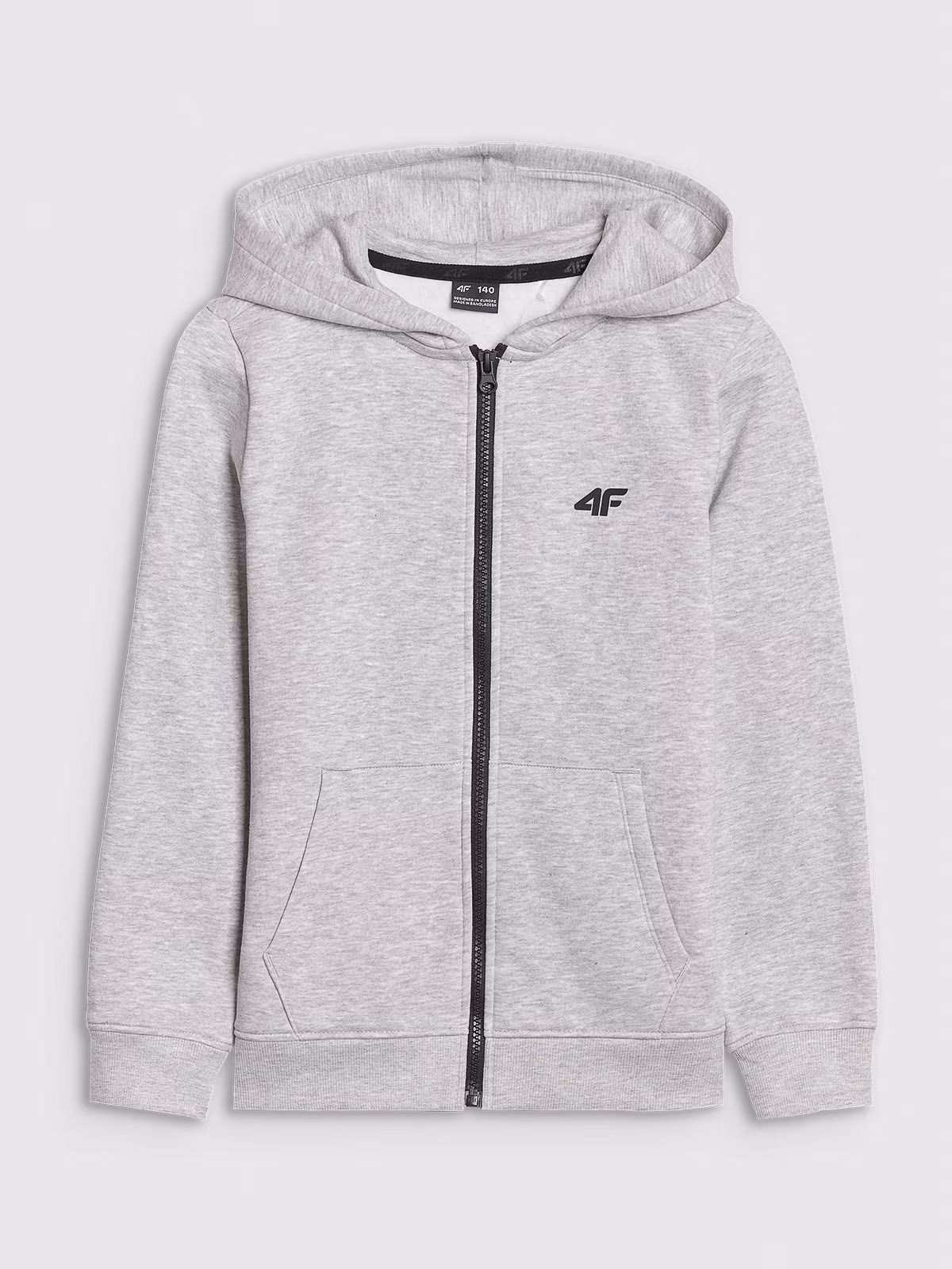 Bluza dresowa rozpinana z kapturem chłopięca - czarna