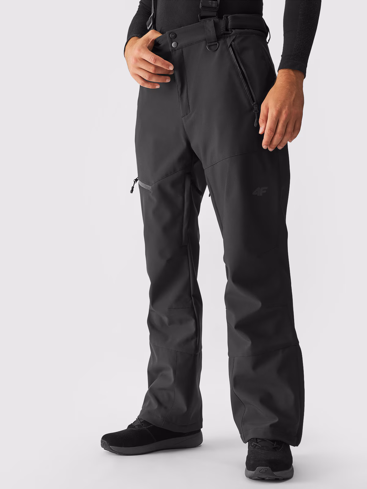 Spodnie narciarskie membrana 10000 męskie - czarne