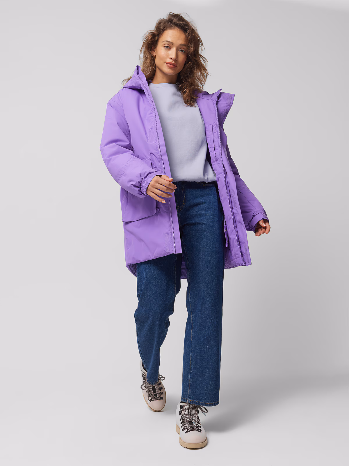 Kurtka snowboardowa z membraną 8000 uniseks Outhorn - fioletowa