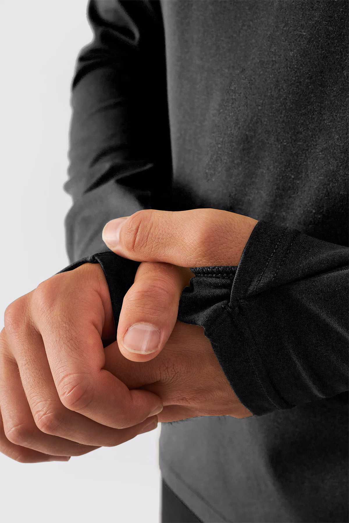 Bielizna termiczna drapana (góra) męska - czarna