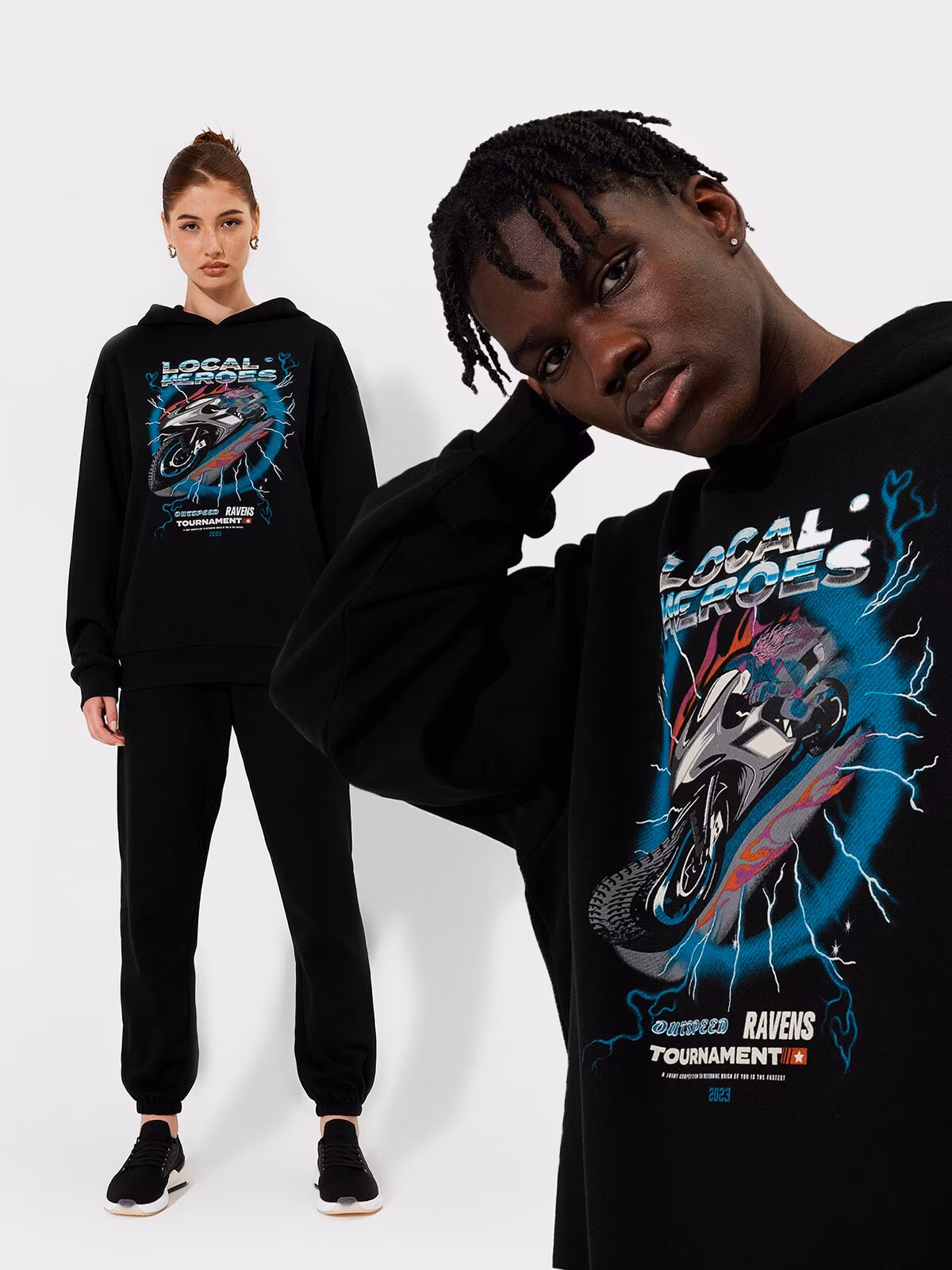 Bluza overisze uniseks z nadrukiem 4F x Local Heroes