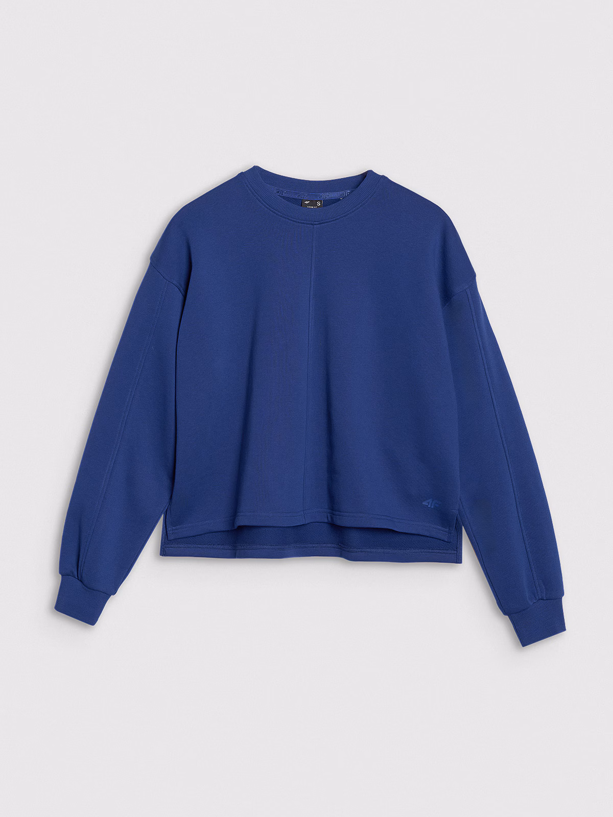 Bluza dresowa oversize nierozpinana bez kaptura damska - biała