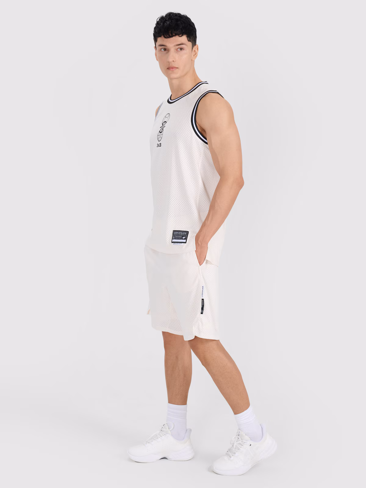 Spodenki do koszykówki szybkoschnące męskie - czarne