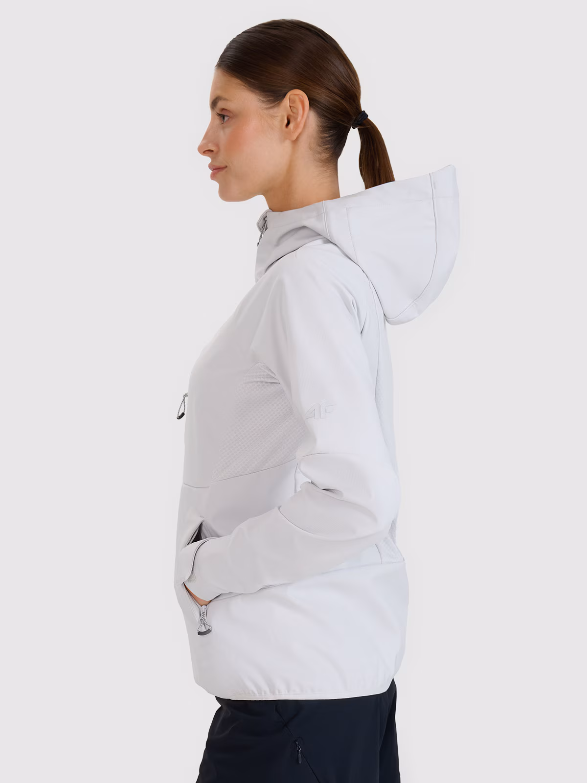 Kurtka softshell wiatroodporna membrana 10000 damska - czarna