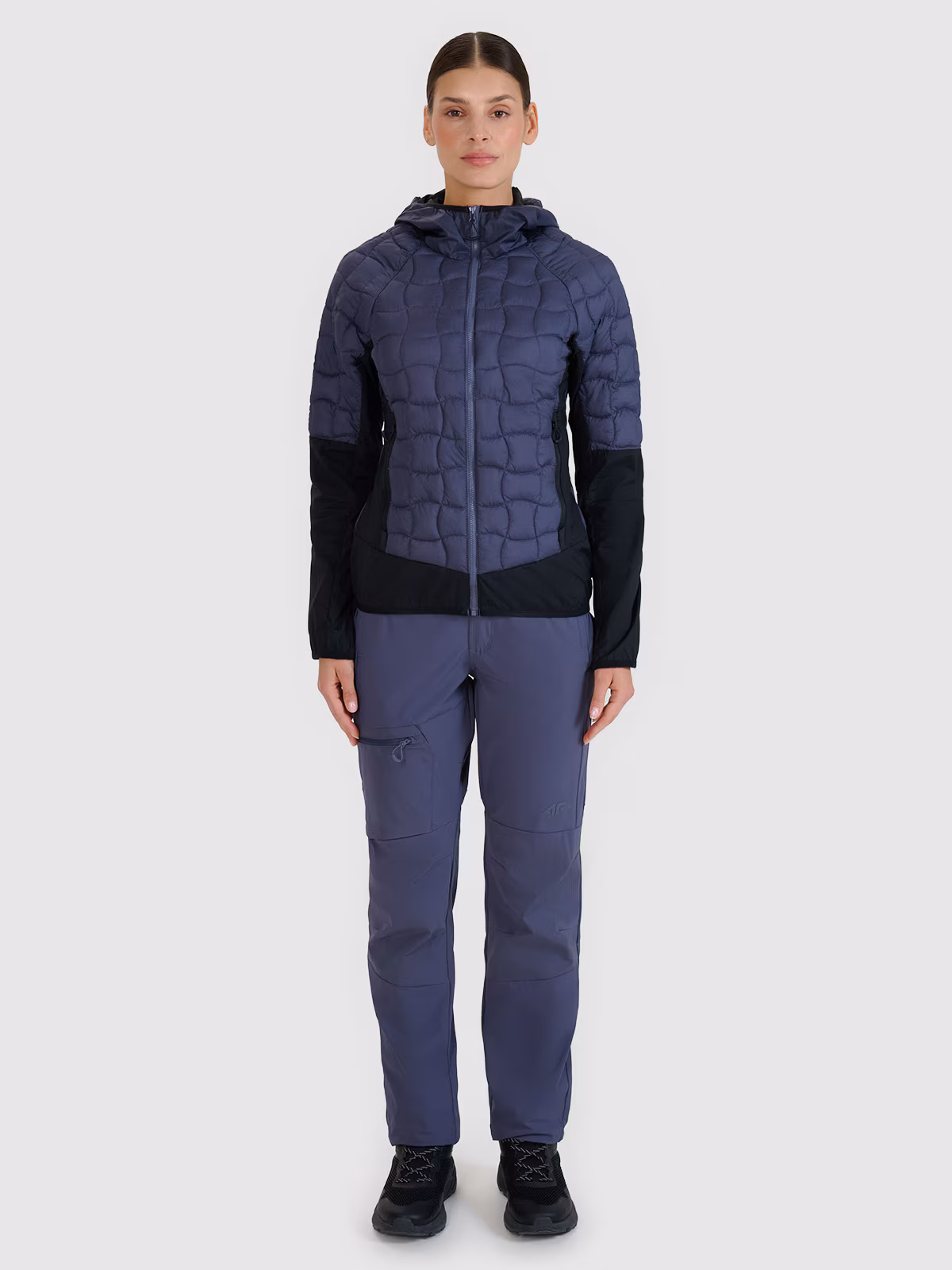 Kurtka puchowa trekkingowa z wypełnieniem Primaloft Black Insulation damska - szara