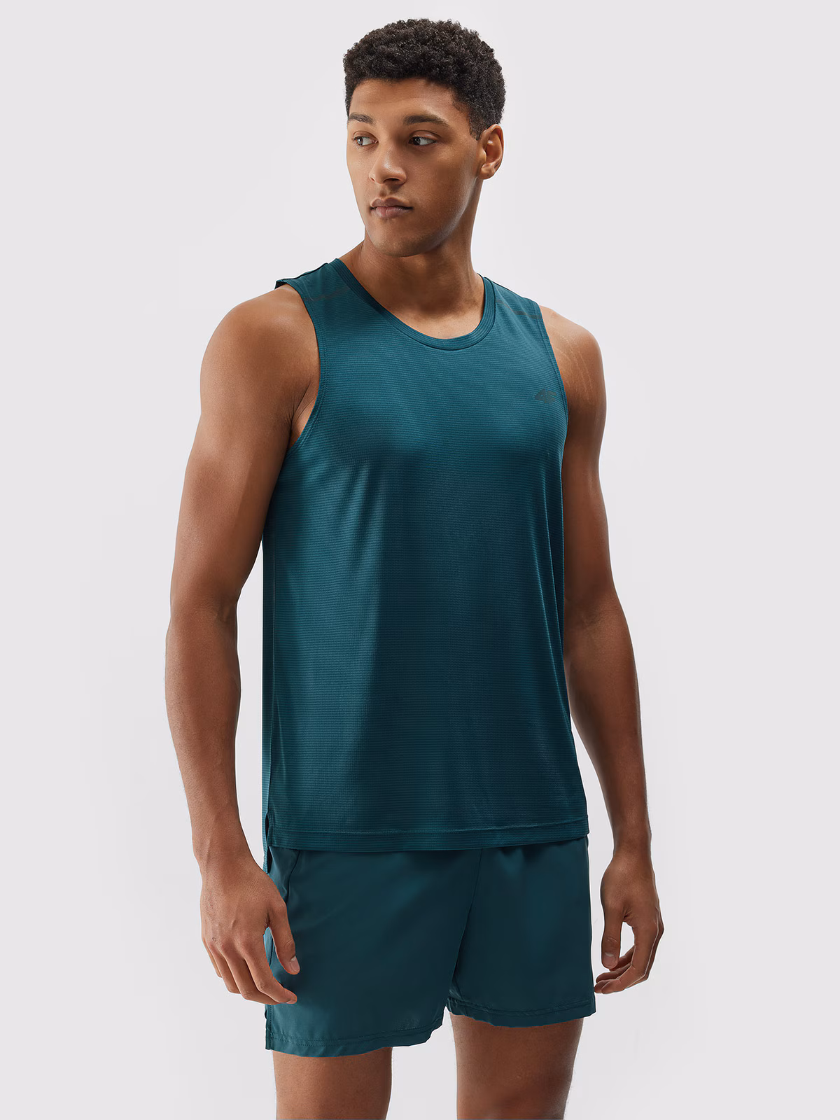 Spodenki do biegania szybkoschnące męskie - turkusowe