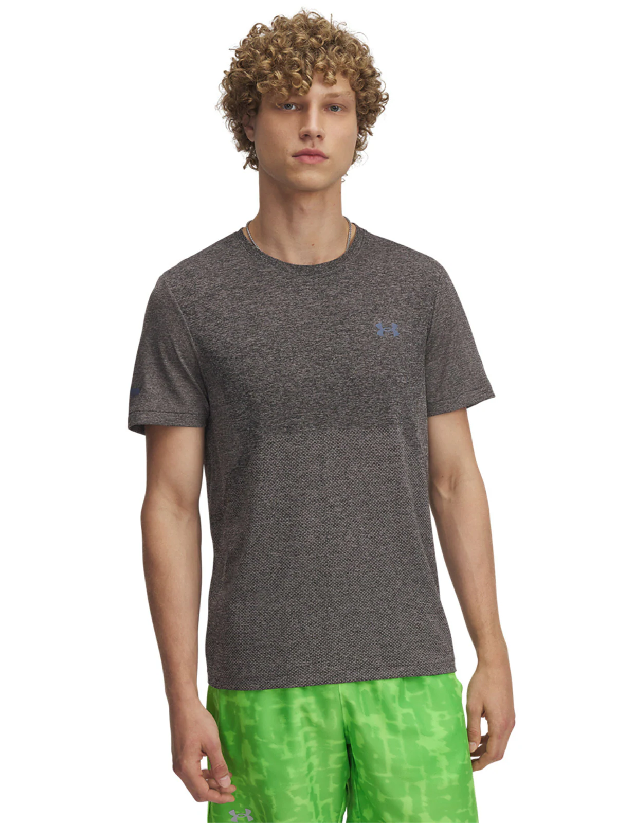 Koszulka do biegania męska Under Armour UA Seamless Stride SS - niebieska