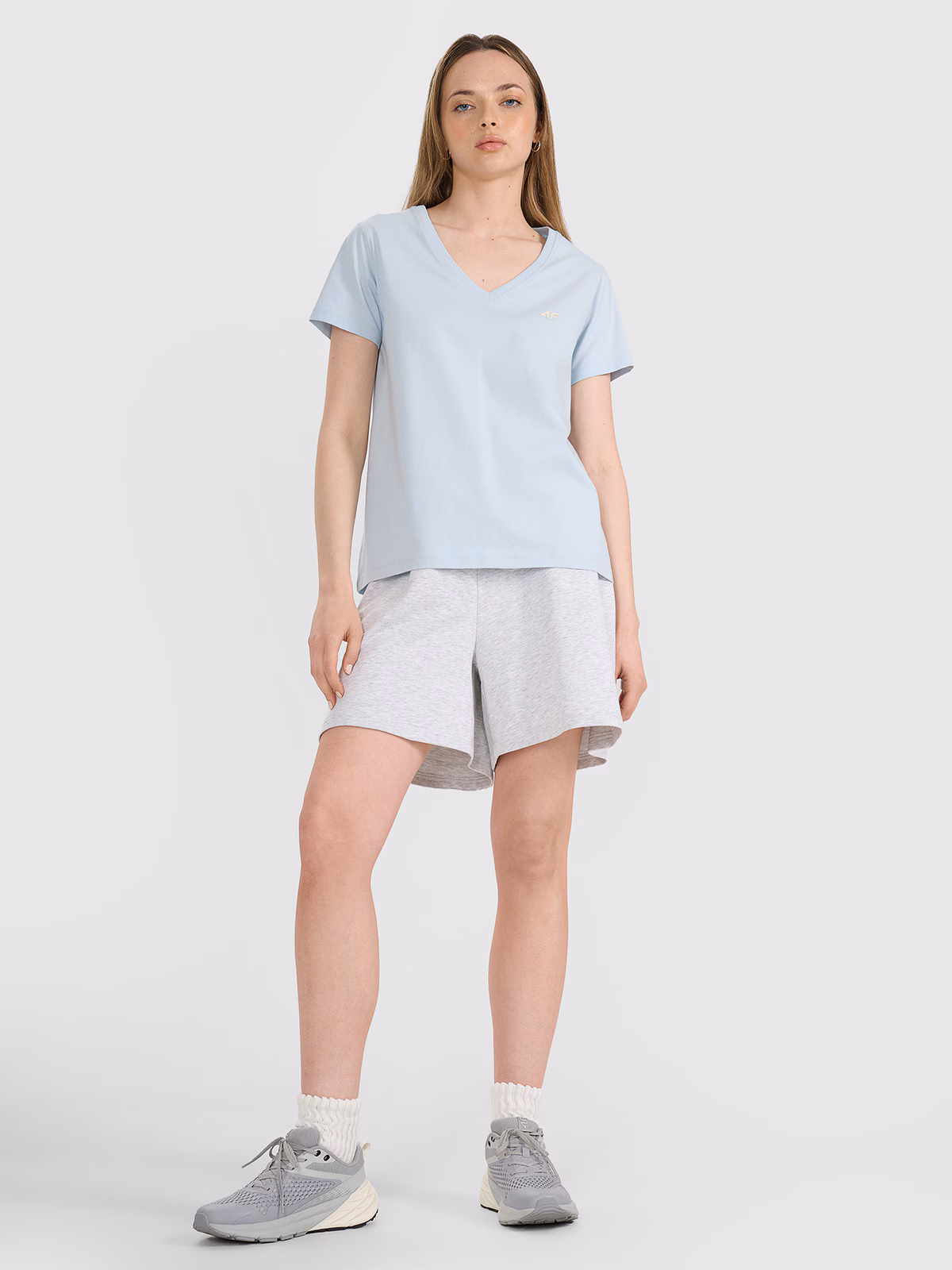 T-shirt oversize gładki damski - czarny