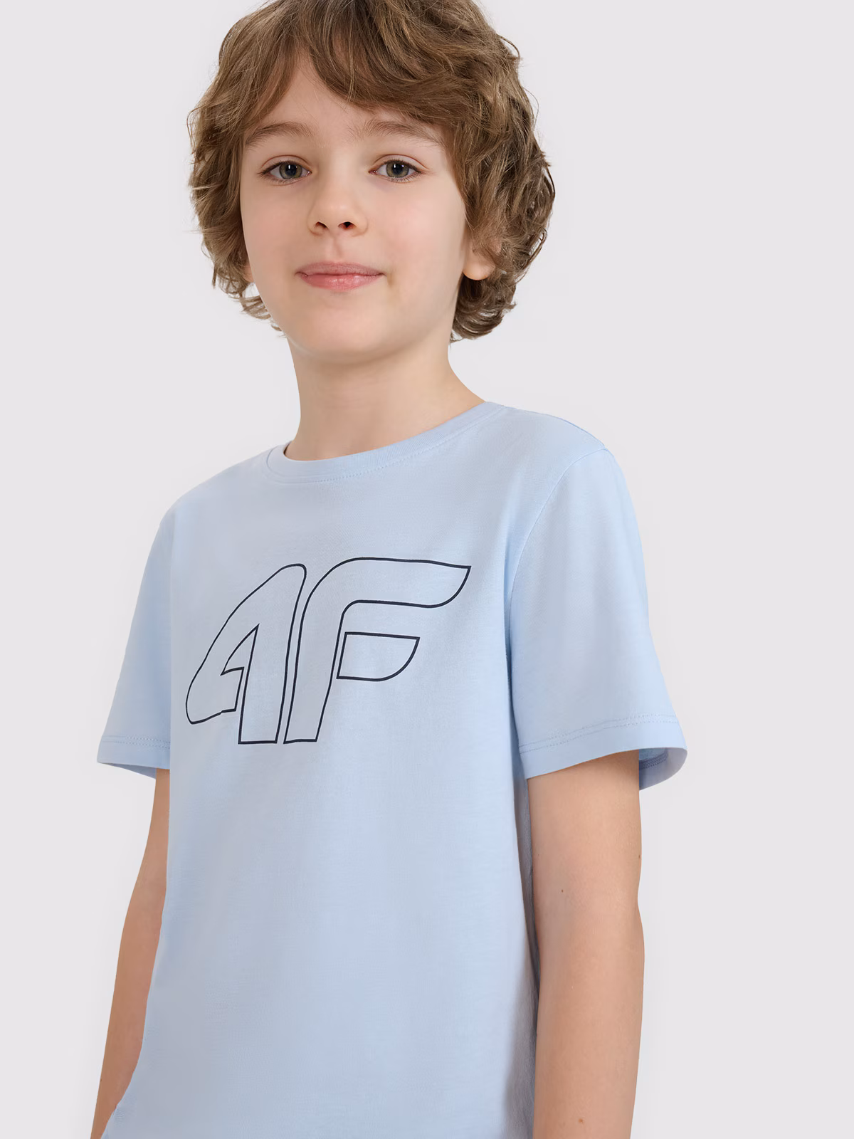 T-shirt z nadrukiem chłopięcy - turkusowy