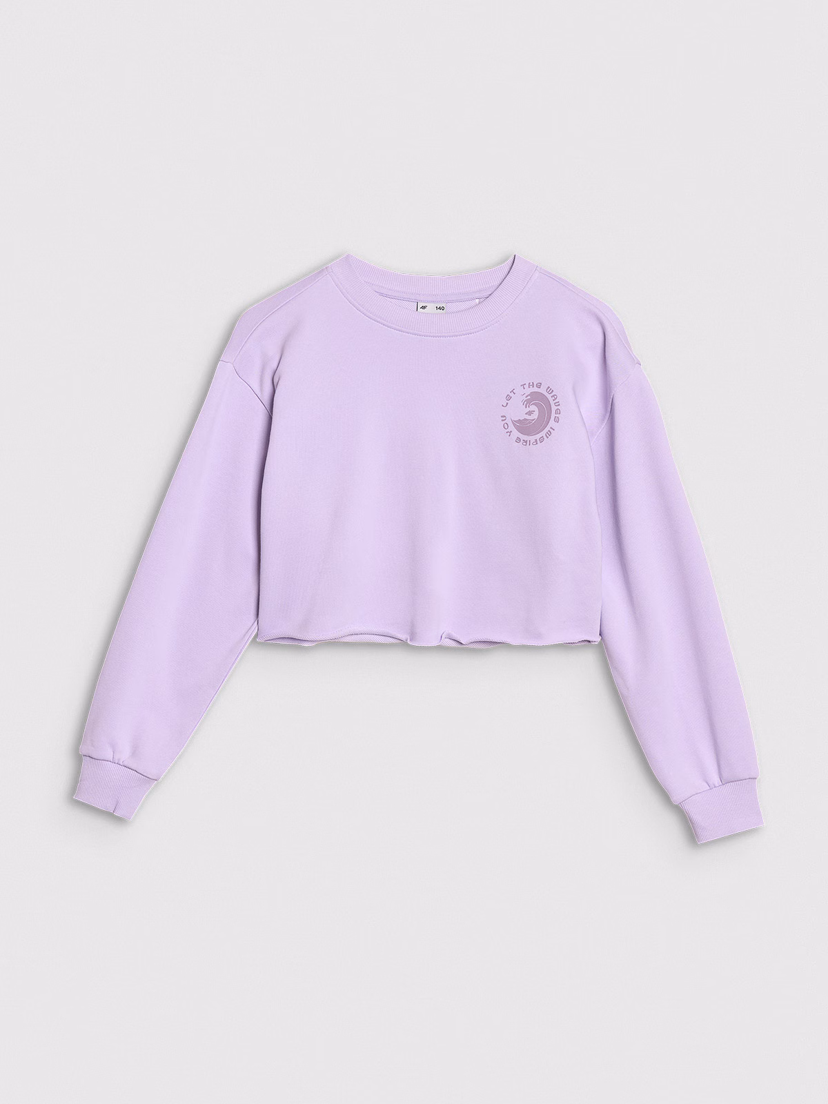 Bluza dresowa nierozpinana bez kaptura dziewczęca - szara