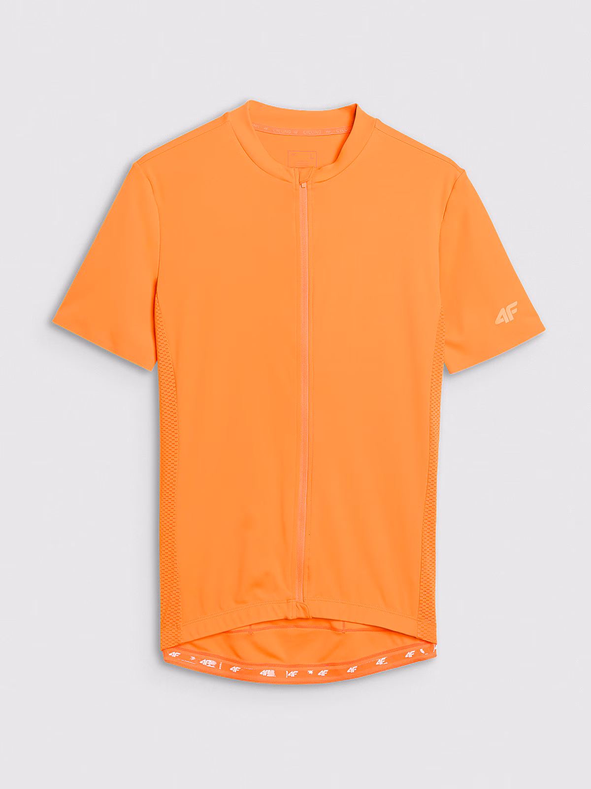 Koszulka rowerowa rozpinana męska - pomarańczowa