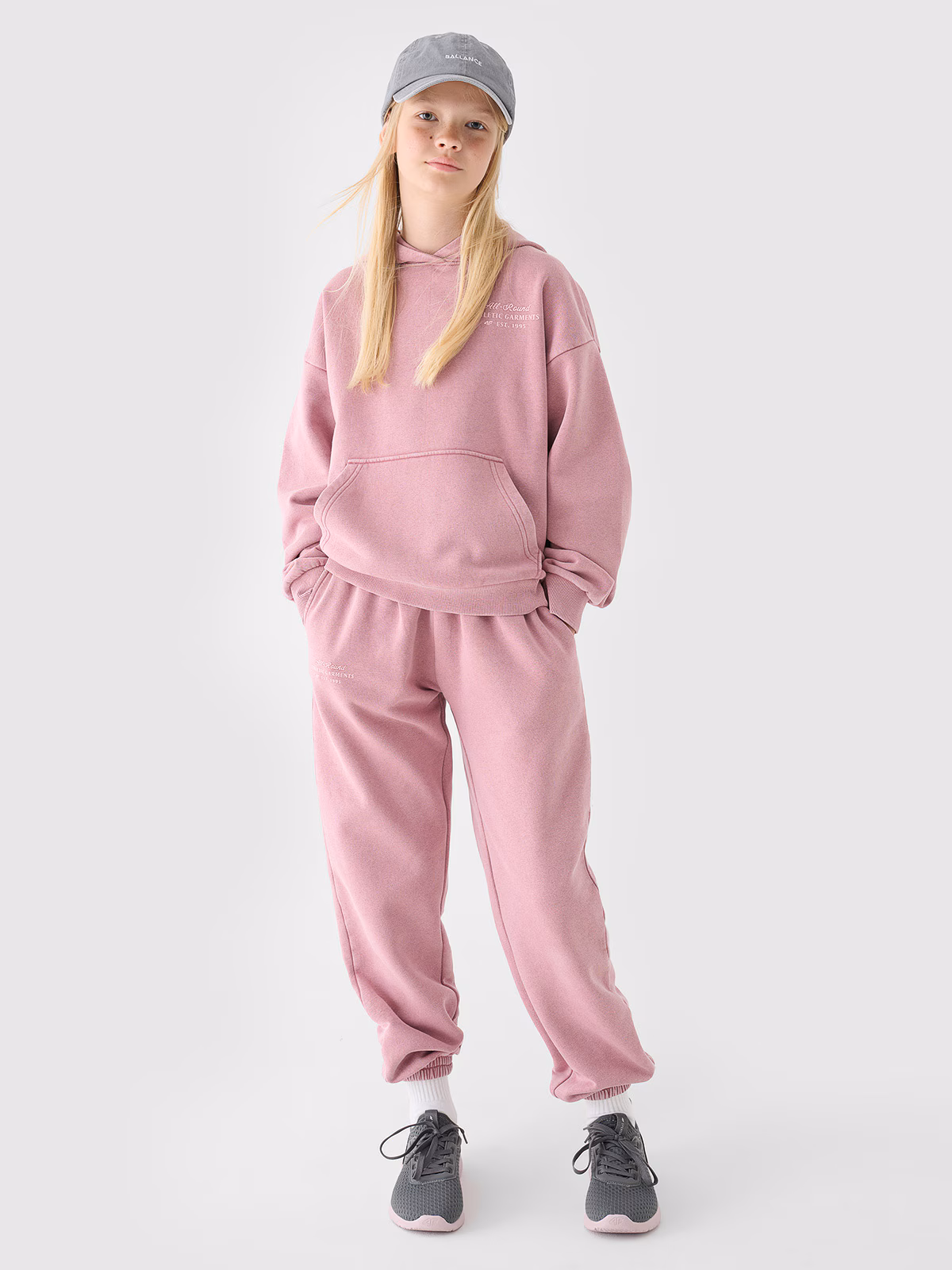Spodnie dresowe joggery dziewczęce - różowe