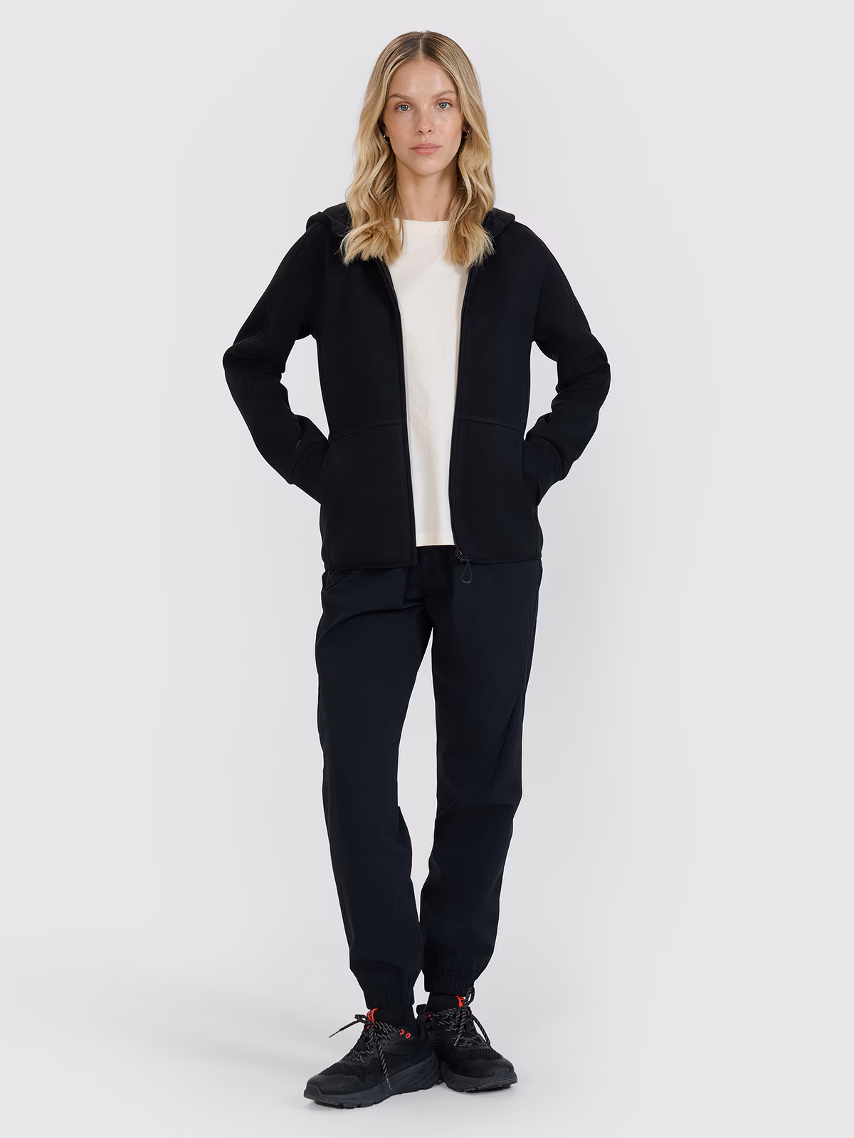 Bluza dresowa rozpinana z kapturem damska - miętowa