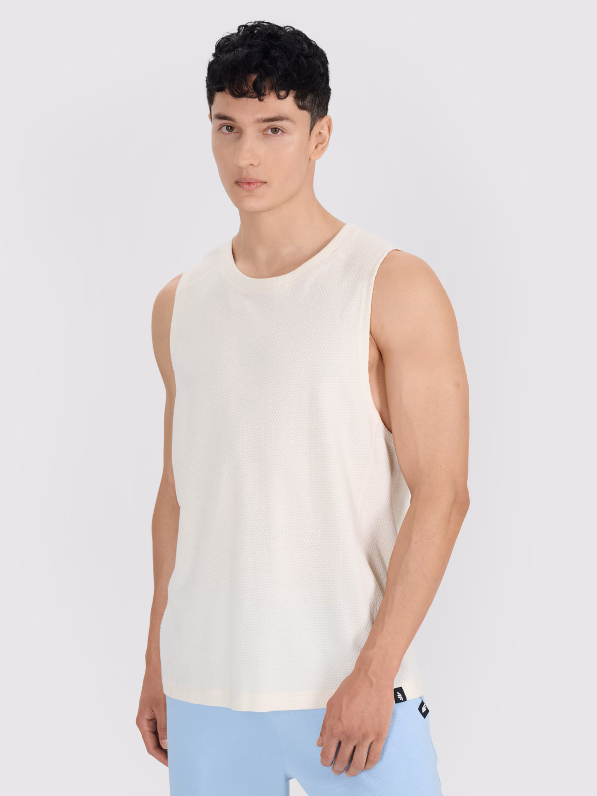 Tank top oversize męski - biały