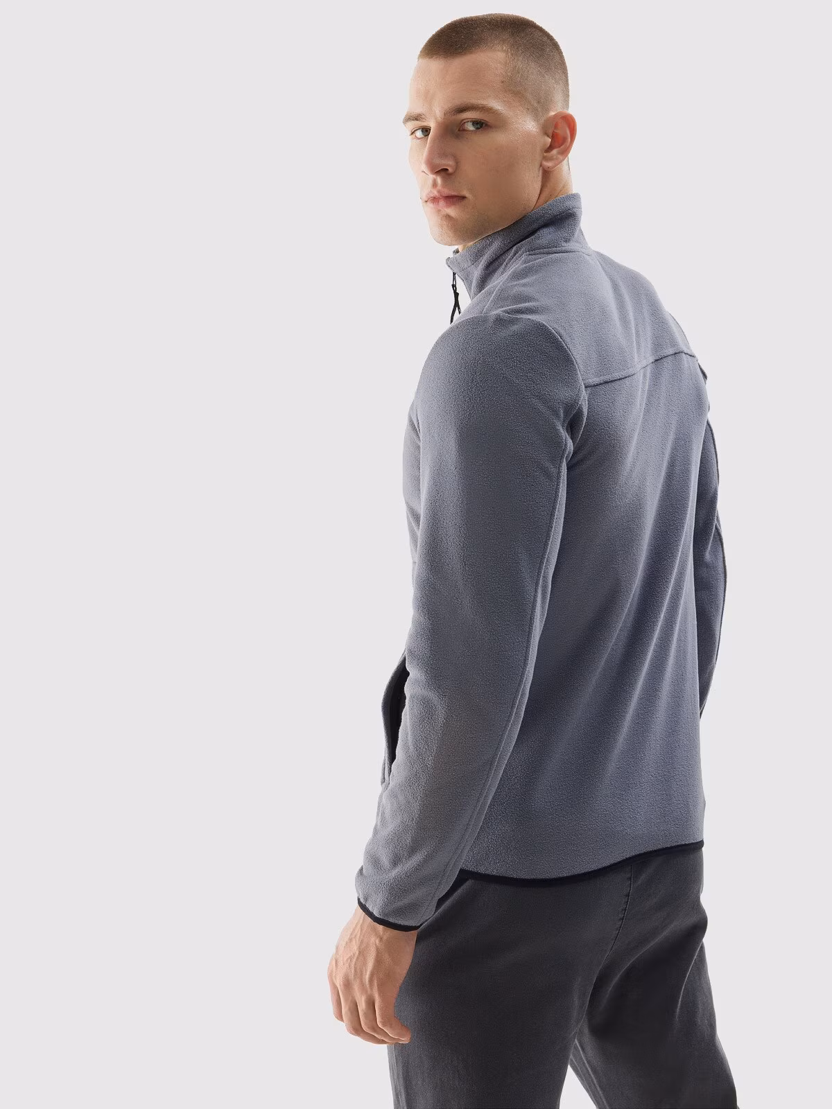 Polar ze stójką i suwakiem 1/2 męski - czarny