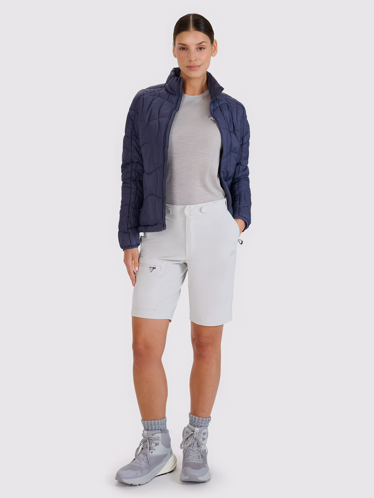 Spodenki trekkingowe szybkoschnące damskie - szare