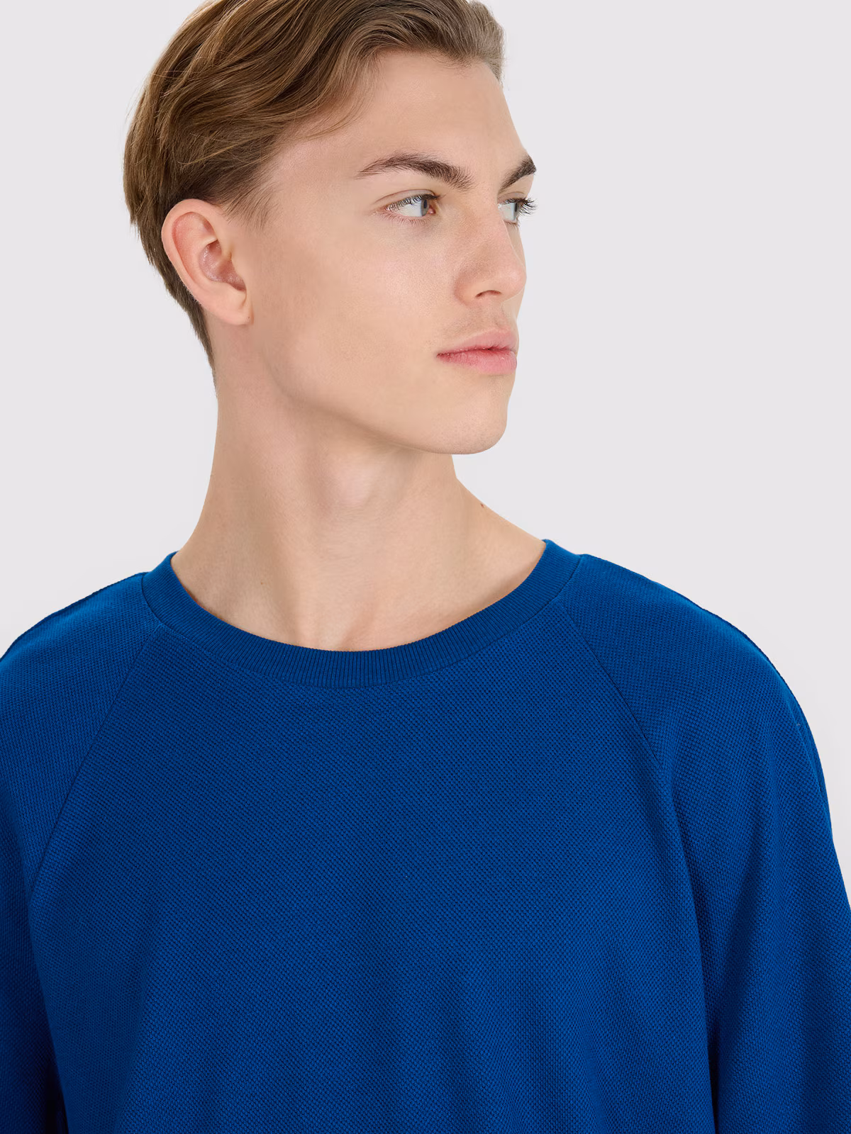 T-shirt oversize z modalem męski - biała