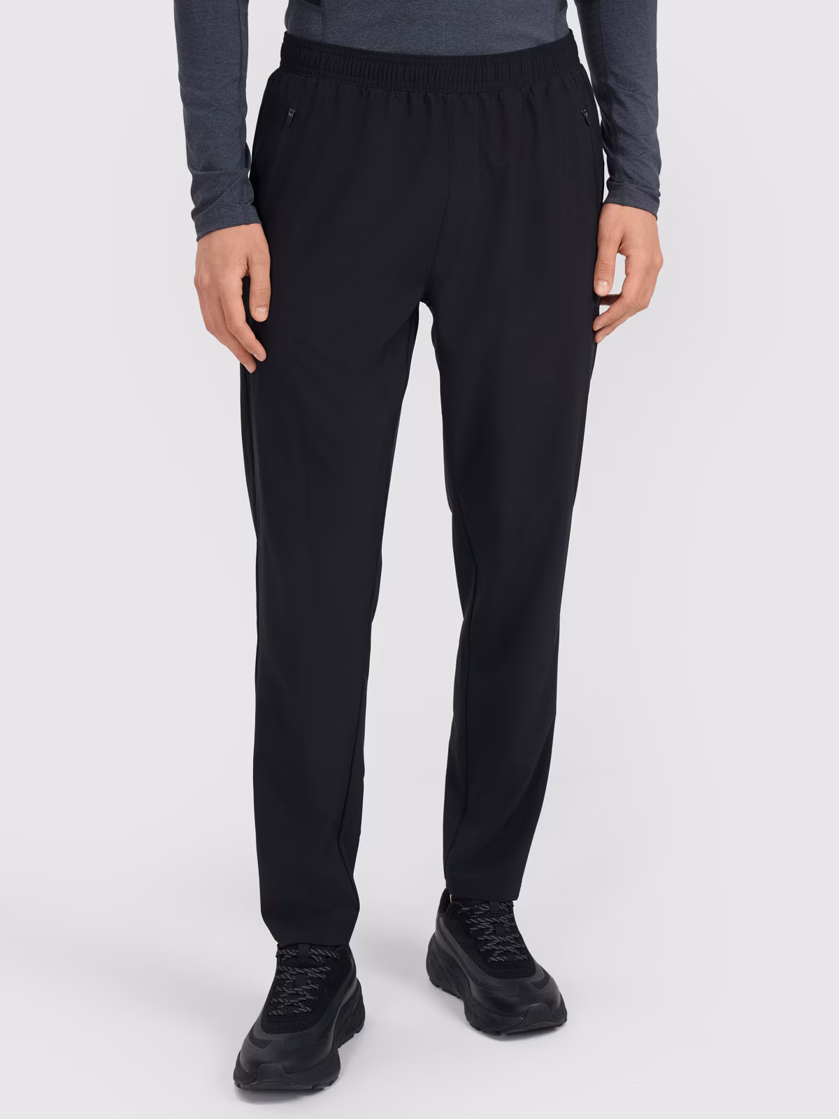 Spodnie treningowe szybkoschnące męskie - czarne