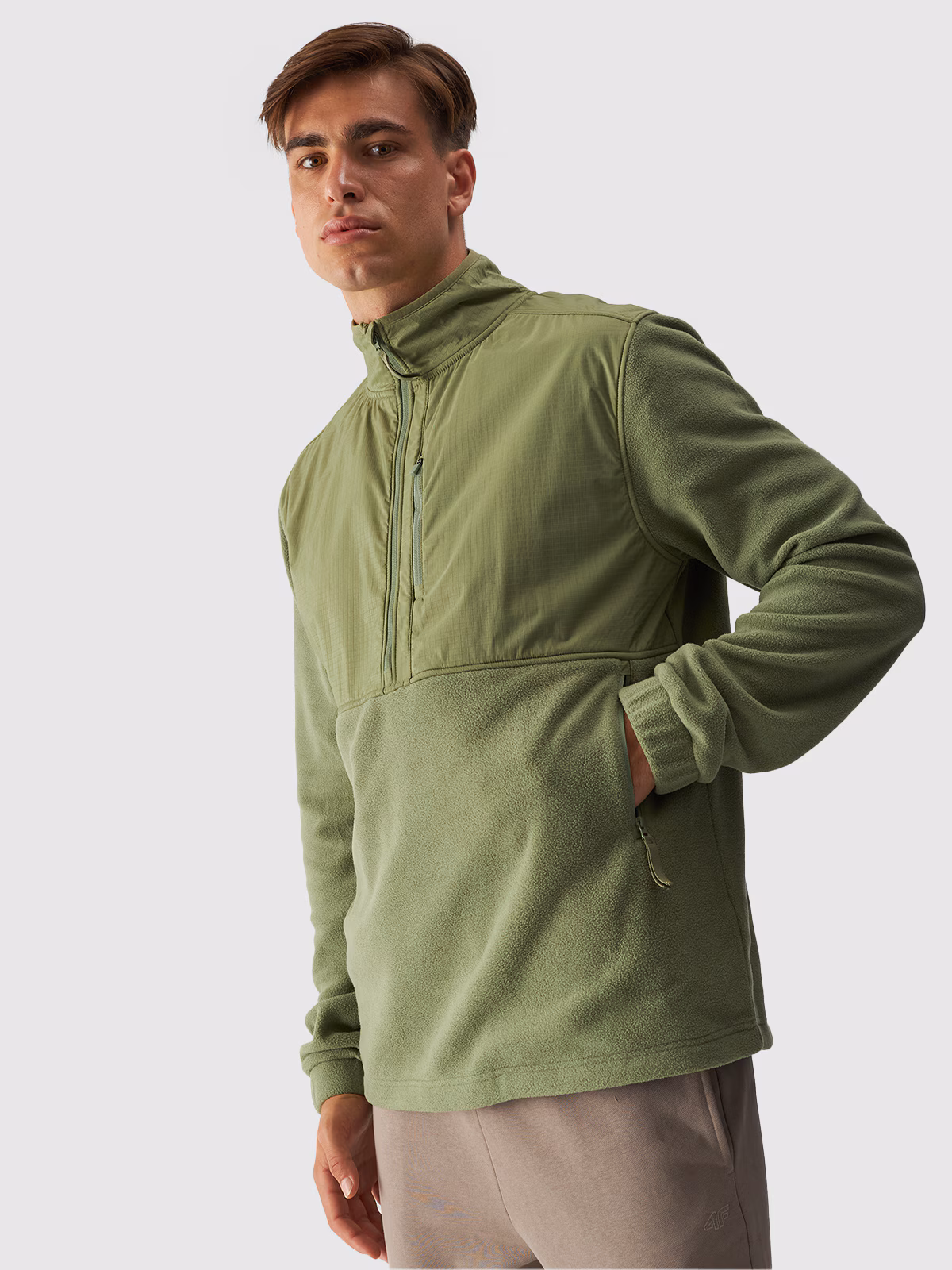 Polar ze stójką regular męski - beżowy