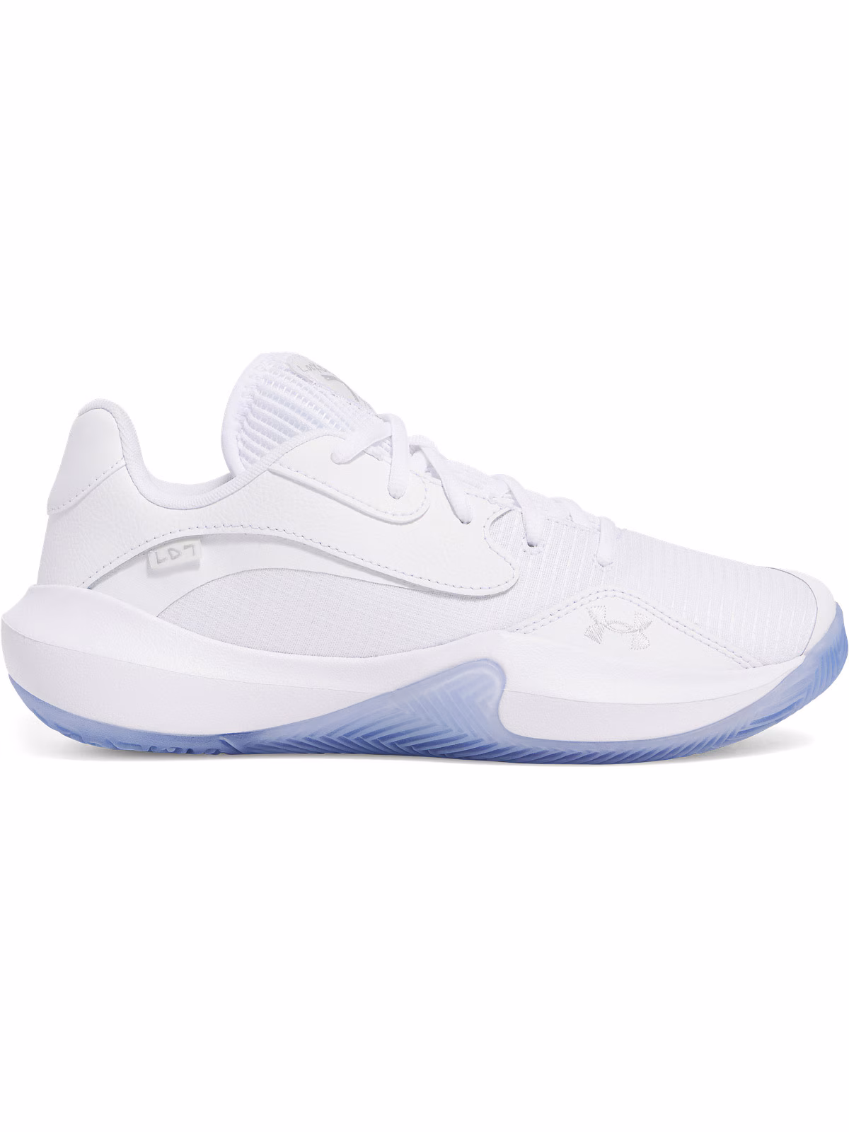 Buty do koszykówki uniseks Under Armour UA Lockdown 7 Low - białe