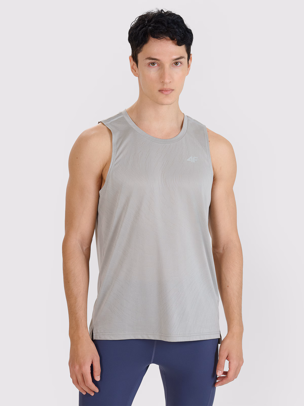 Tank top do biegania regular szybkoschnący męski - szary