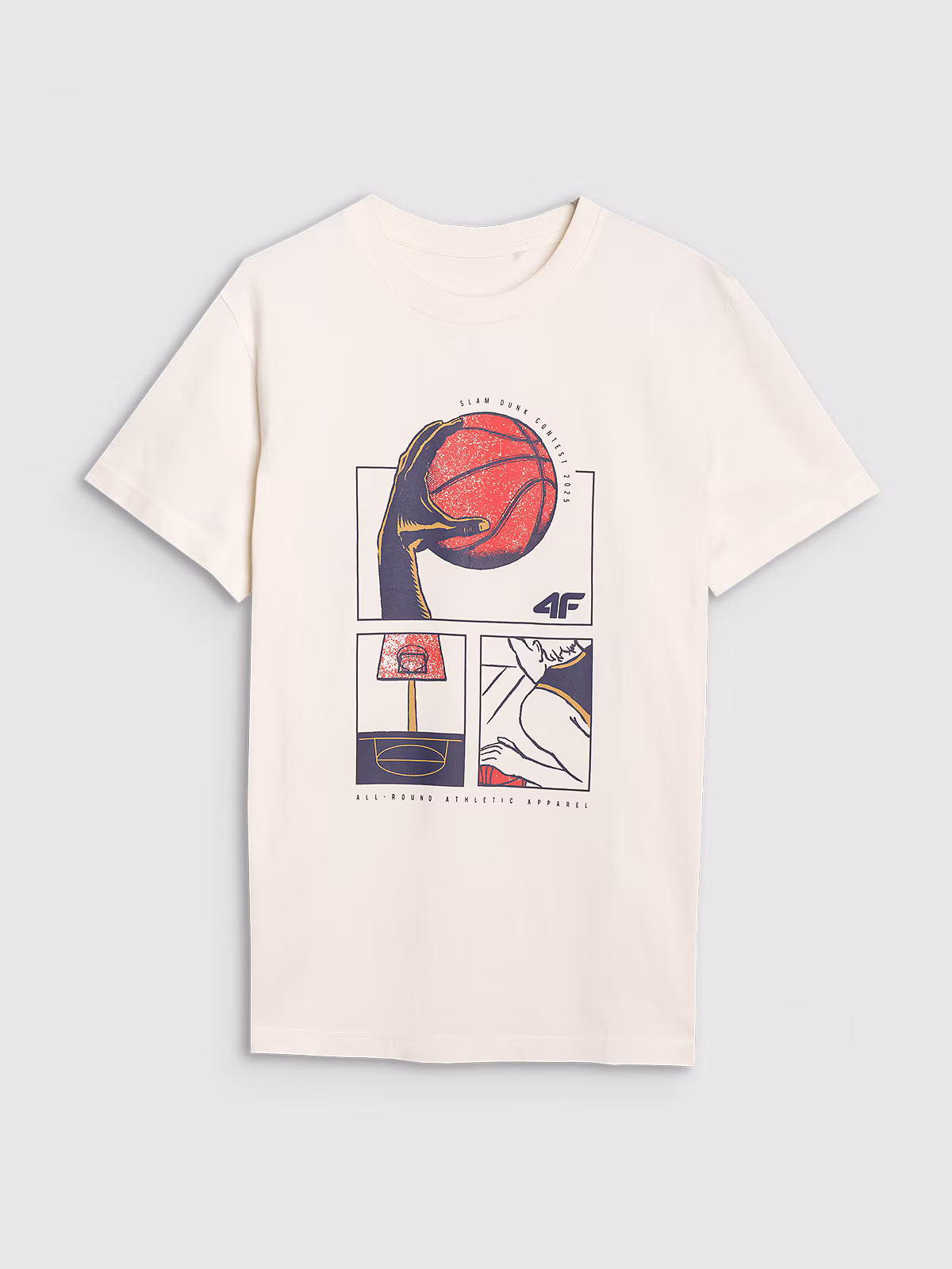 T-shirt oversize z nadrukiem męski - czarny