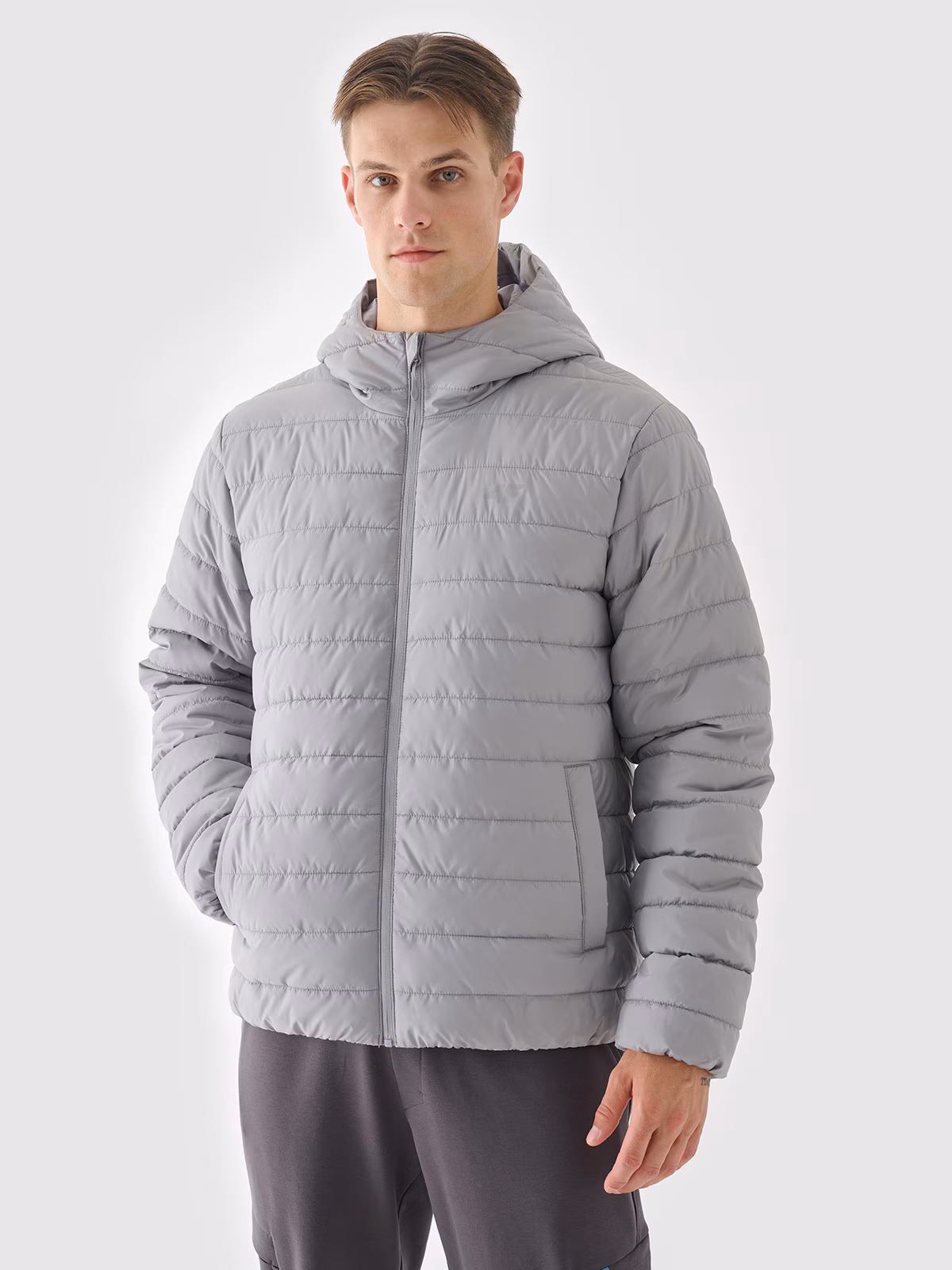 Kurtka puchowa z wypełnieniem syntetycznym męska - czarna