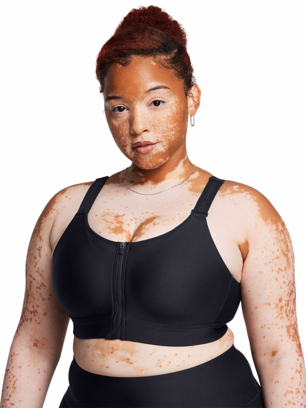 Biustonosz treningowy Under Armour UA Infinity High Zip 2.0 Bra - czarny