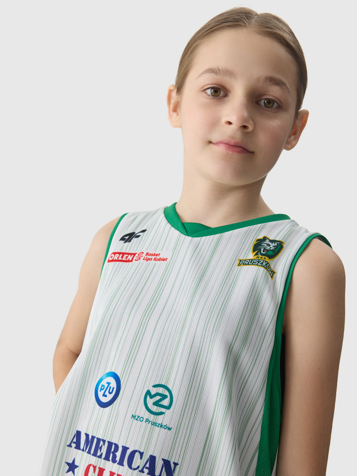 Koszulka replika domowa z sezonu 2023/24 dziecięca 4F x MKS Pruszków - multikolor