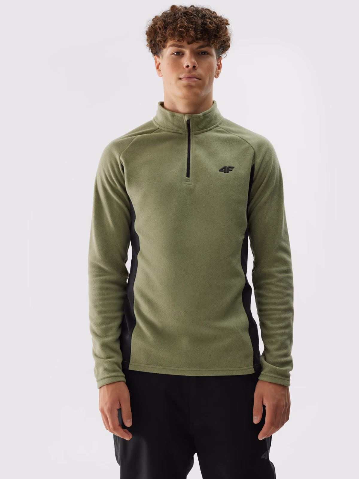 Bielizna termiczna polarowa (góra) męska - oliwkowa/khaki