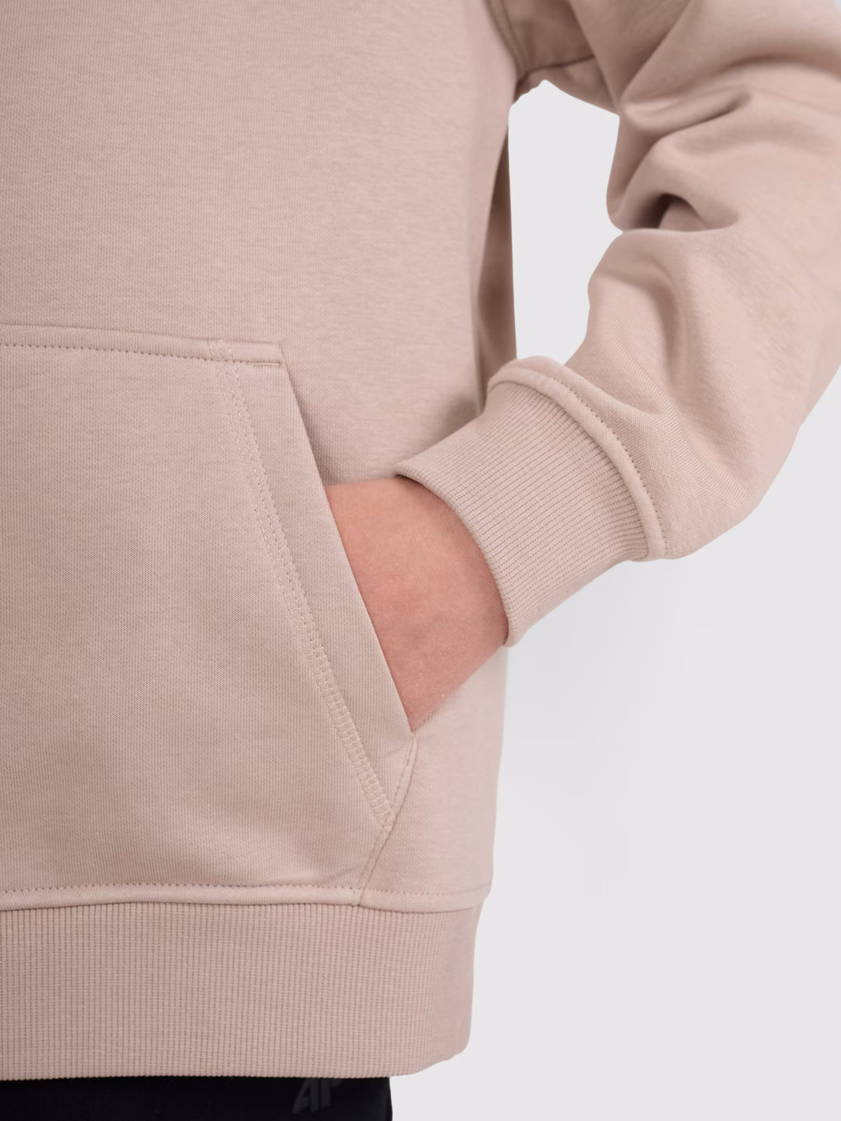 Bluza dresowa nierozpinana z kapturem dziewczęca - fioletowa