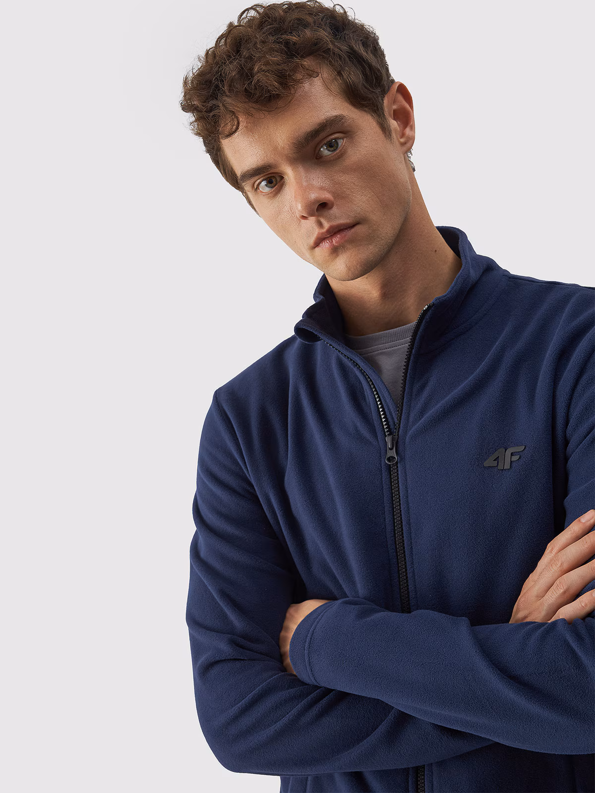 Polar regular ze stójką męski - szary