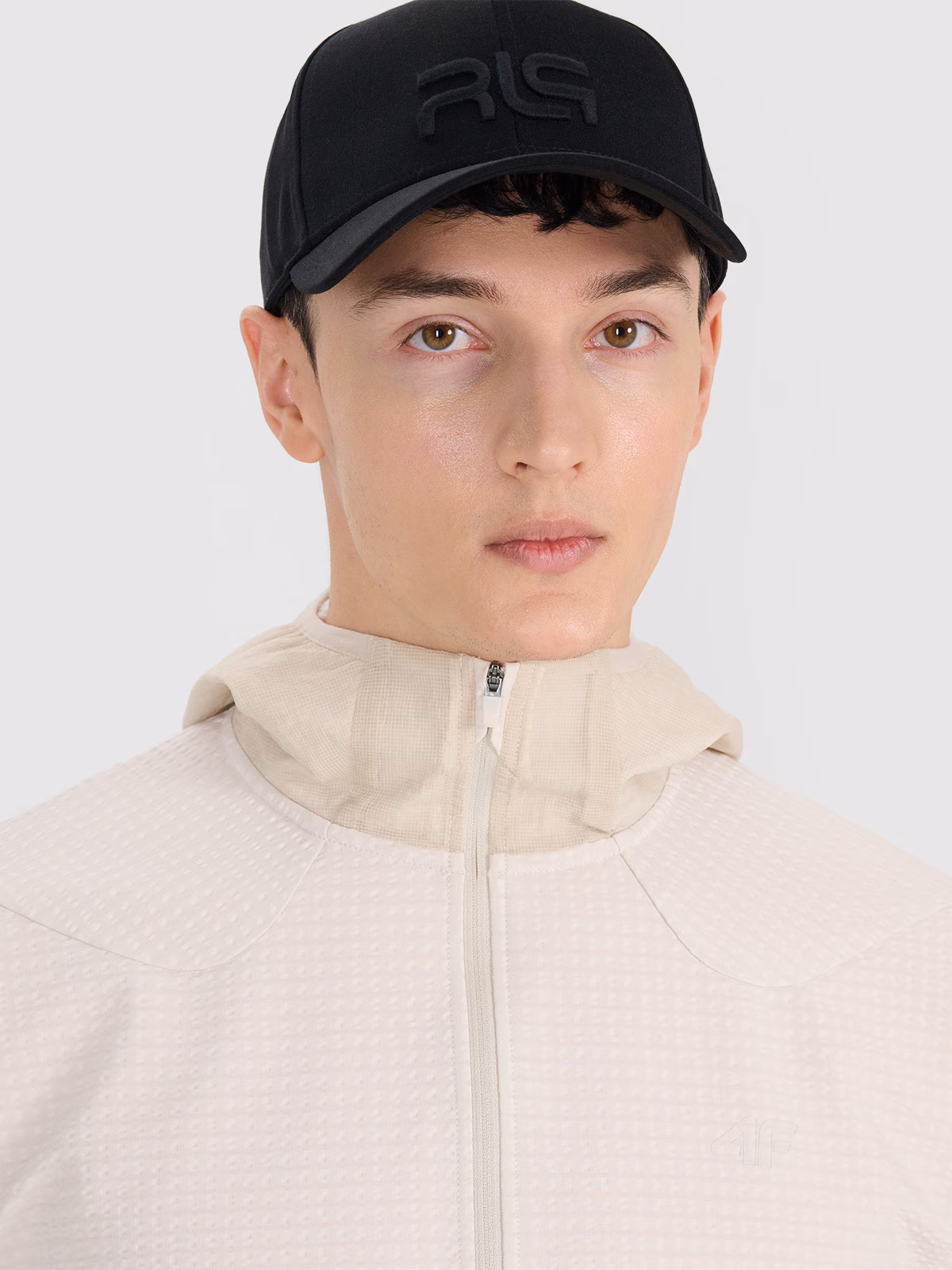 Bluza treningowa rozpinana z kapturem męska 4F x Robert Lewandowski - biała